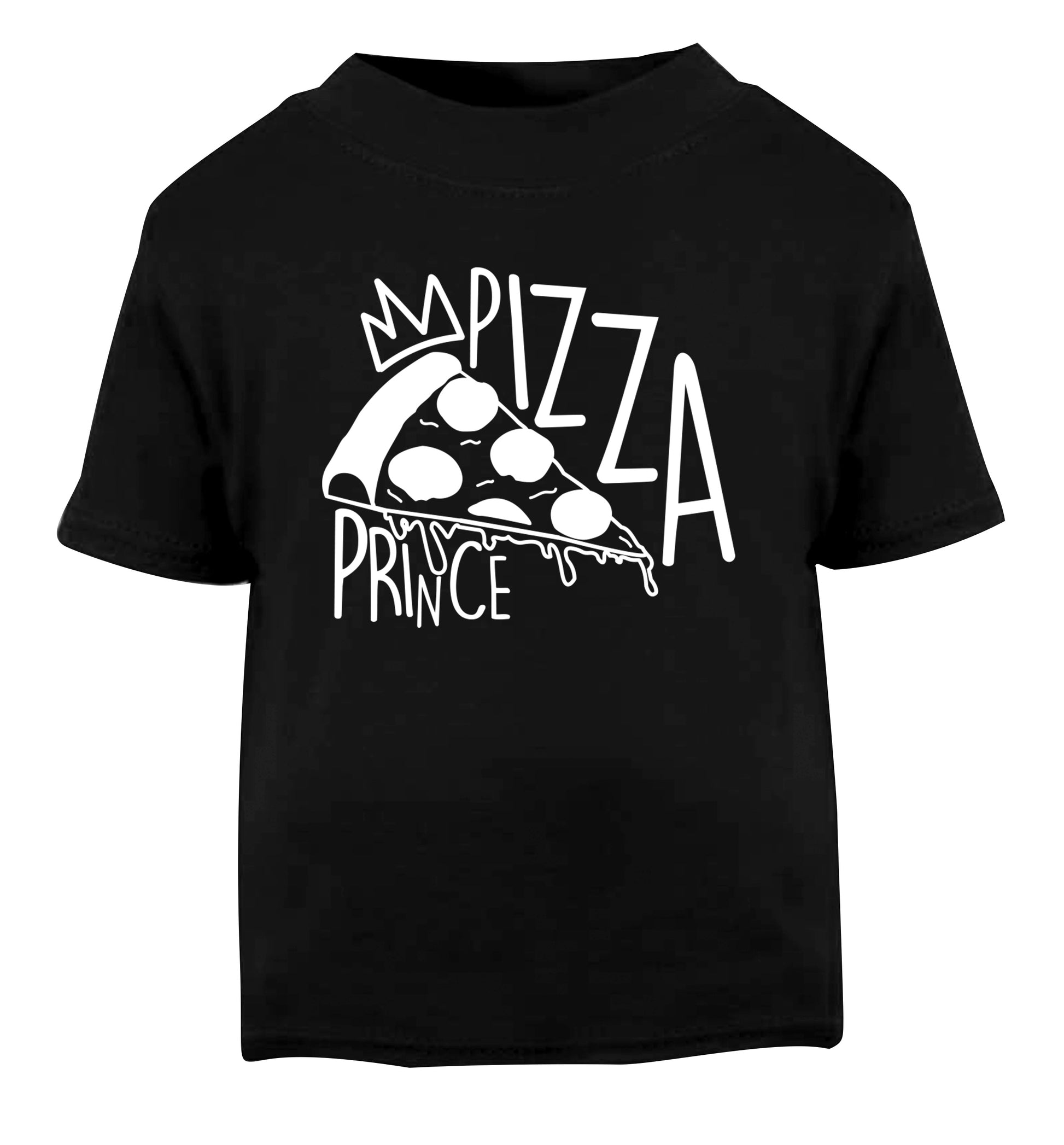 Pizza Prince Black Baby Toddler Tshirt 2 years