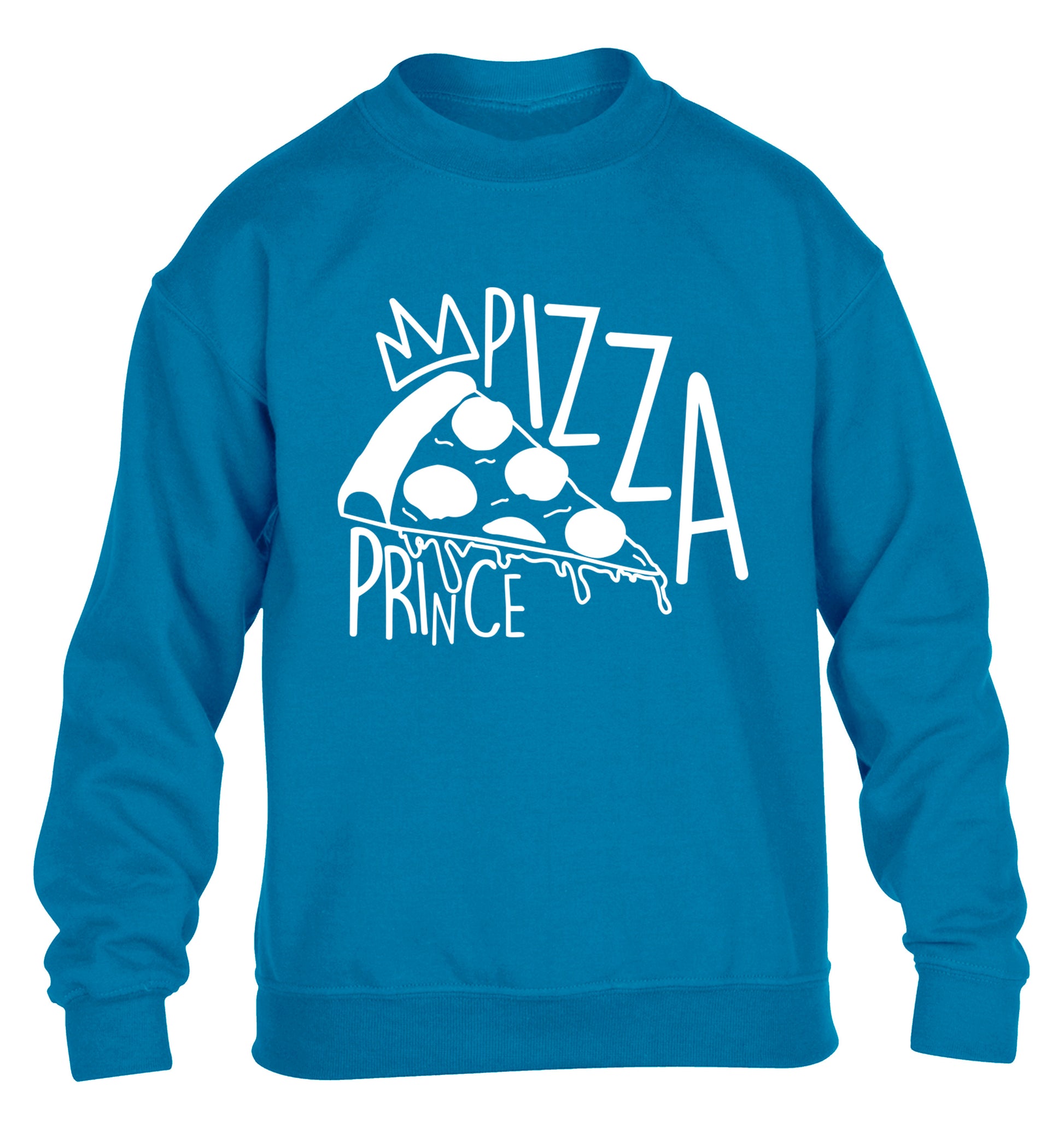 Pizza Prince children's blue sweater 12-13 Years