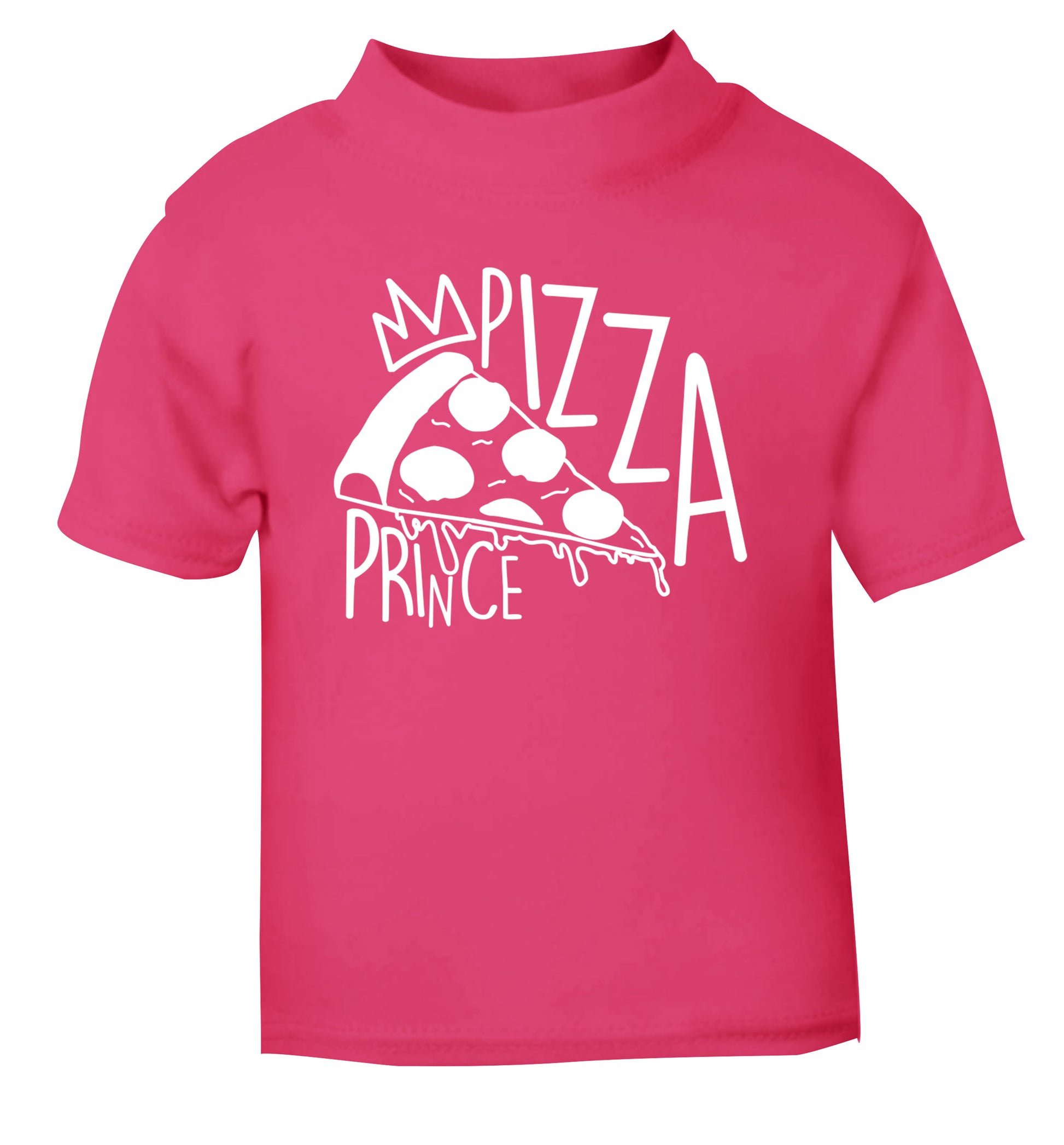 Pizza Prince pink Baby Toddler Tshirt 2 Years