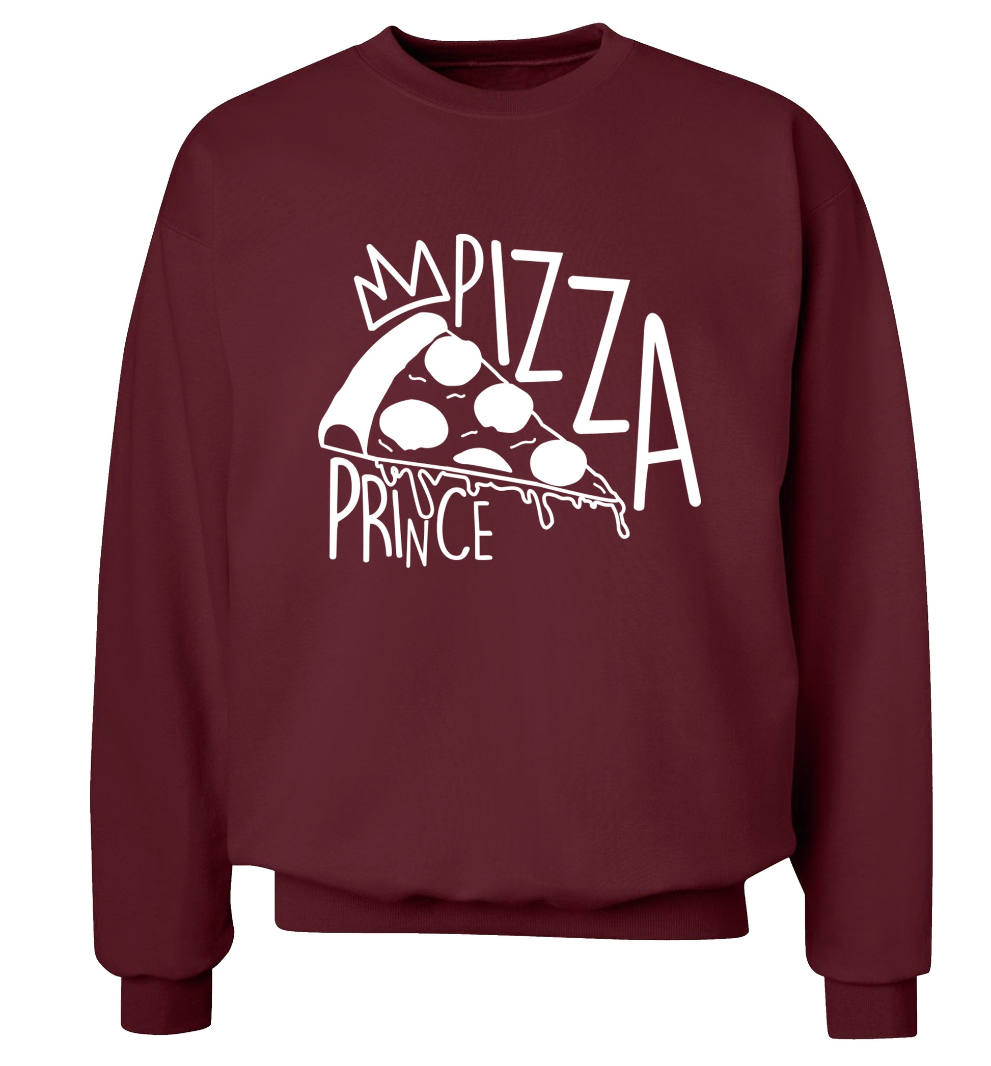 Pizza Prince Adult's unisex maroon Sweater 2XL