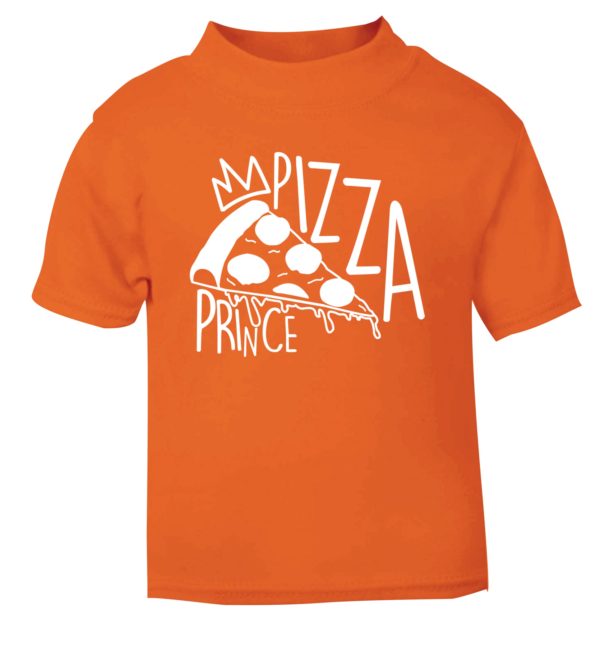 Pizza Prince orange Baby Toddler Tshirt 2 Years