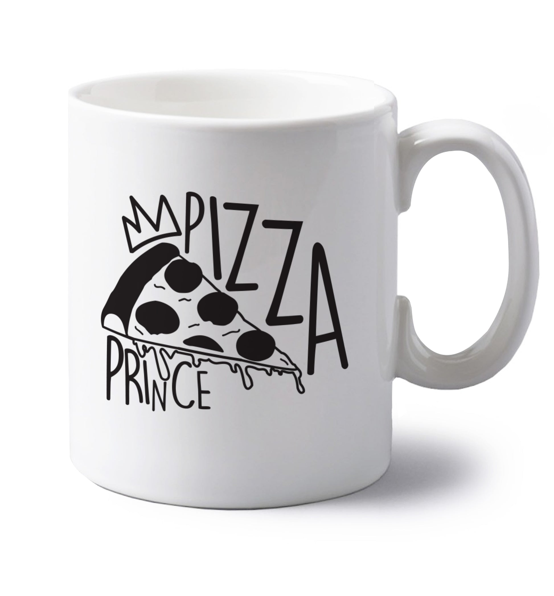 Pizza Prince left handed white ceramic mug 
