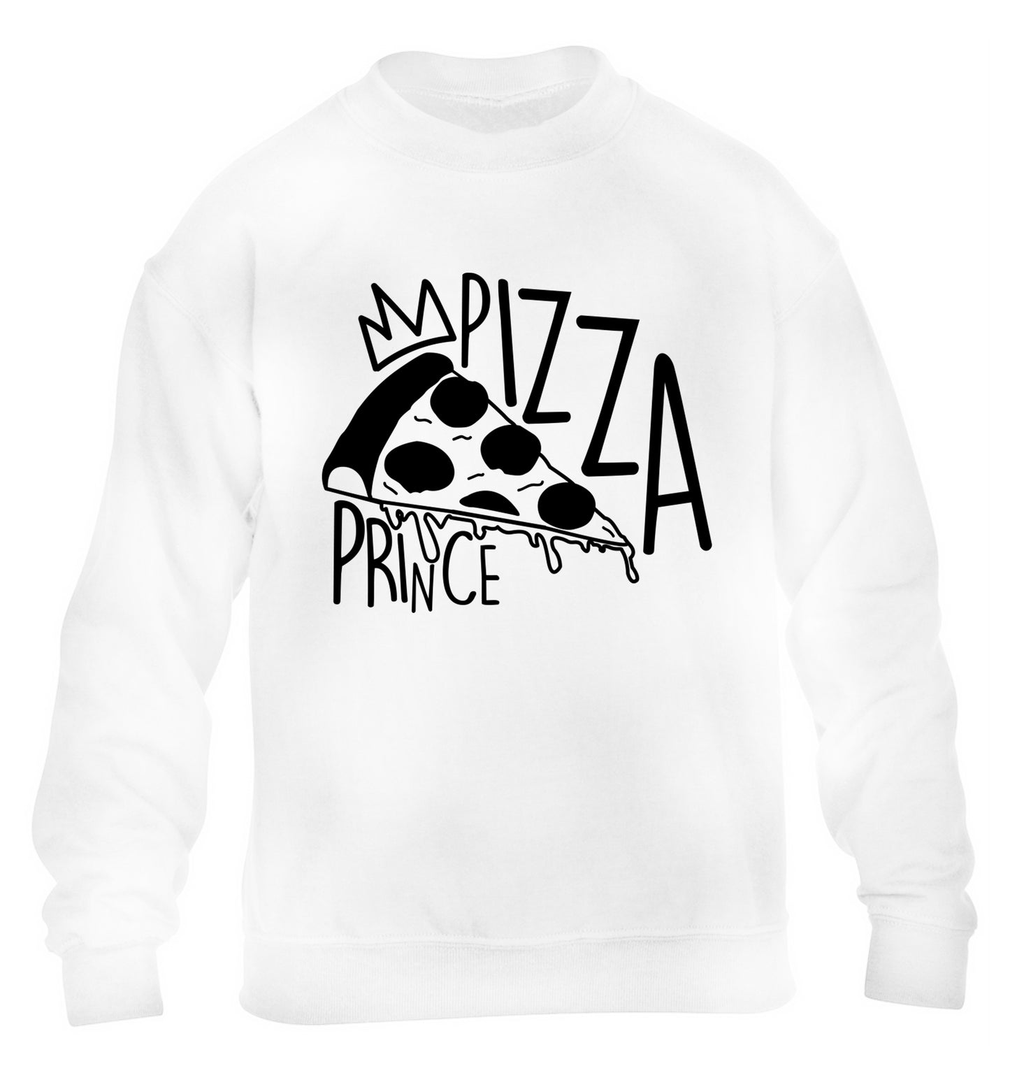 Pizza Prince children's white sweater 12-13 Years