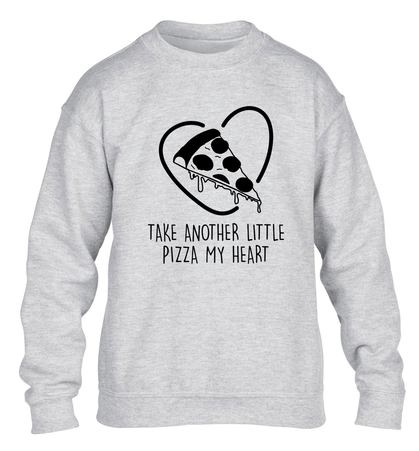 Take another little pizza my heart children's grey sweater 12-13 Years