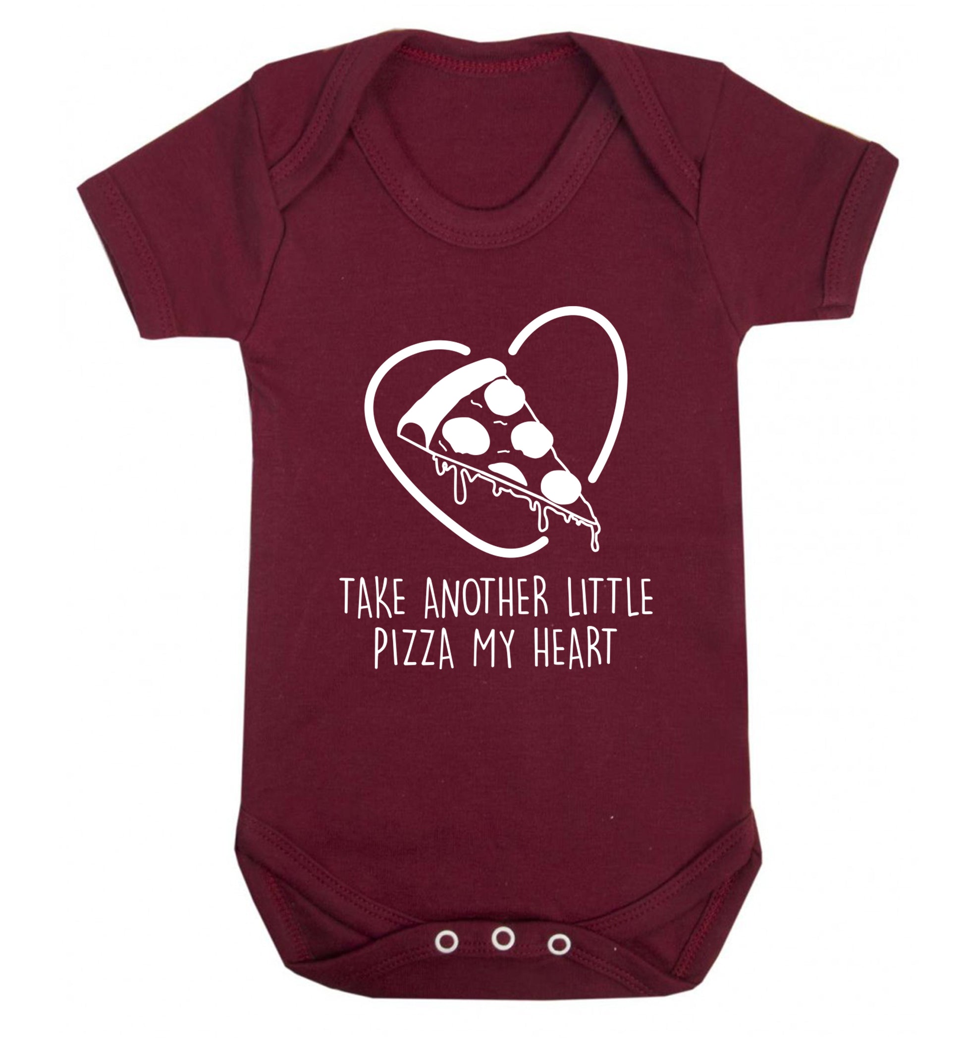 Take another little pizza my heart Baby Vest maroon 18-24 months