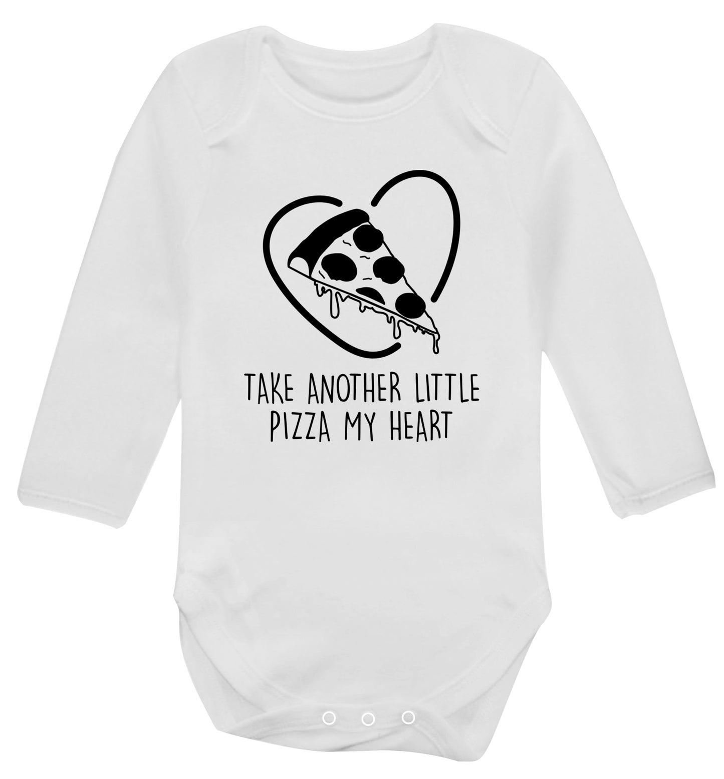 Take another little pizza my heart Baby Vest long sleeved white 6-12 months