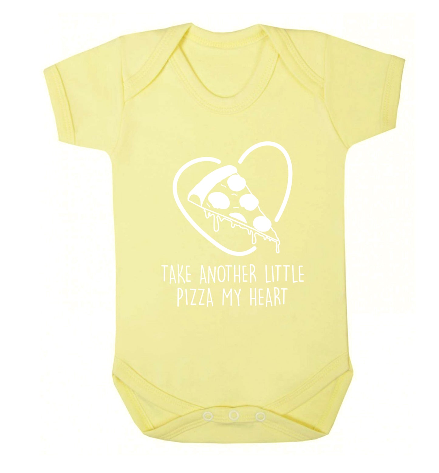 Take another little pizza my heart Baby Vest pale yellow 18-24 months