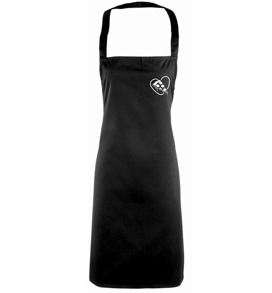 Pizza heart pocket black apron