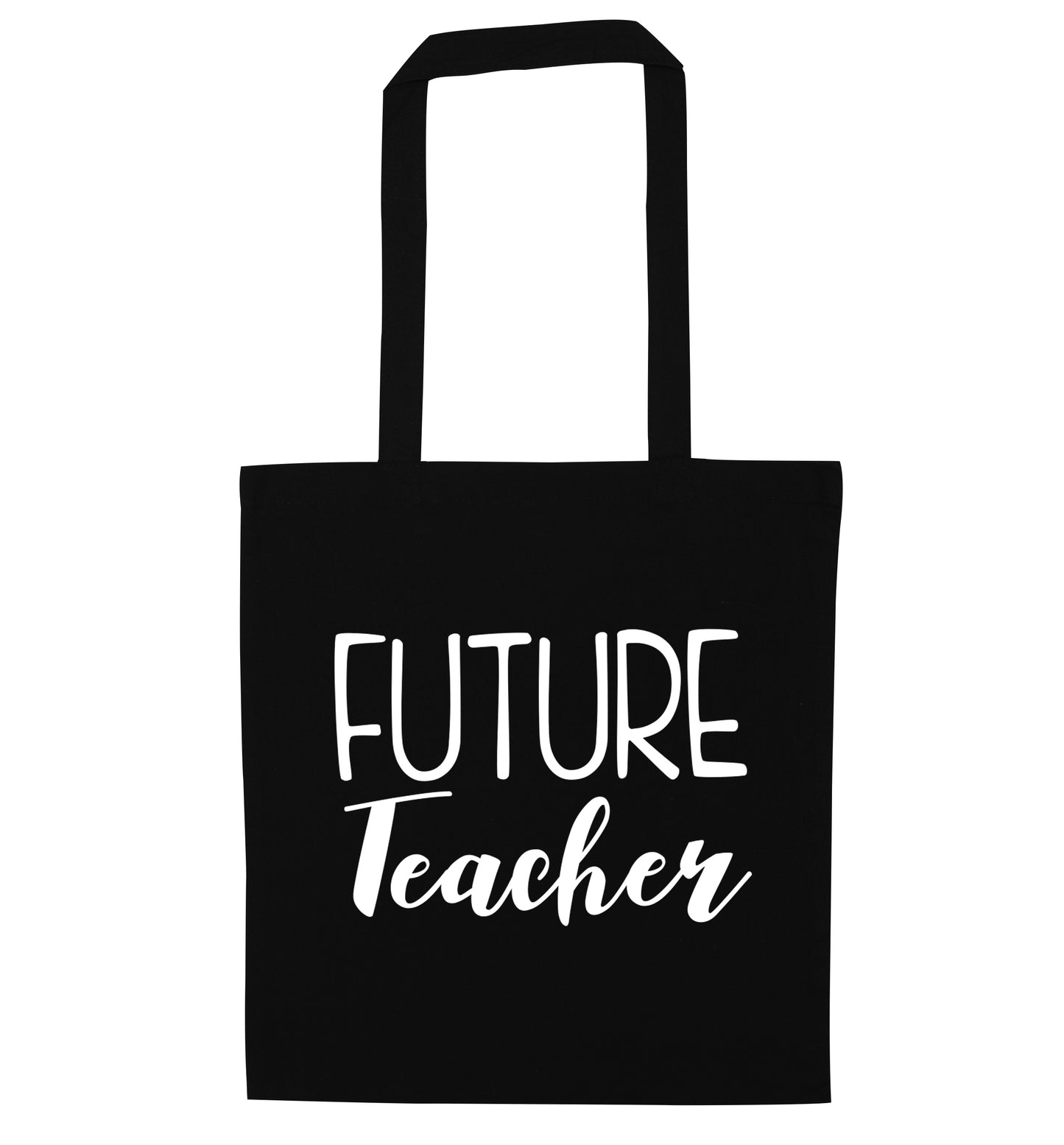 Future teacher black tote bag