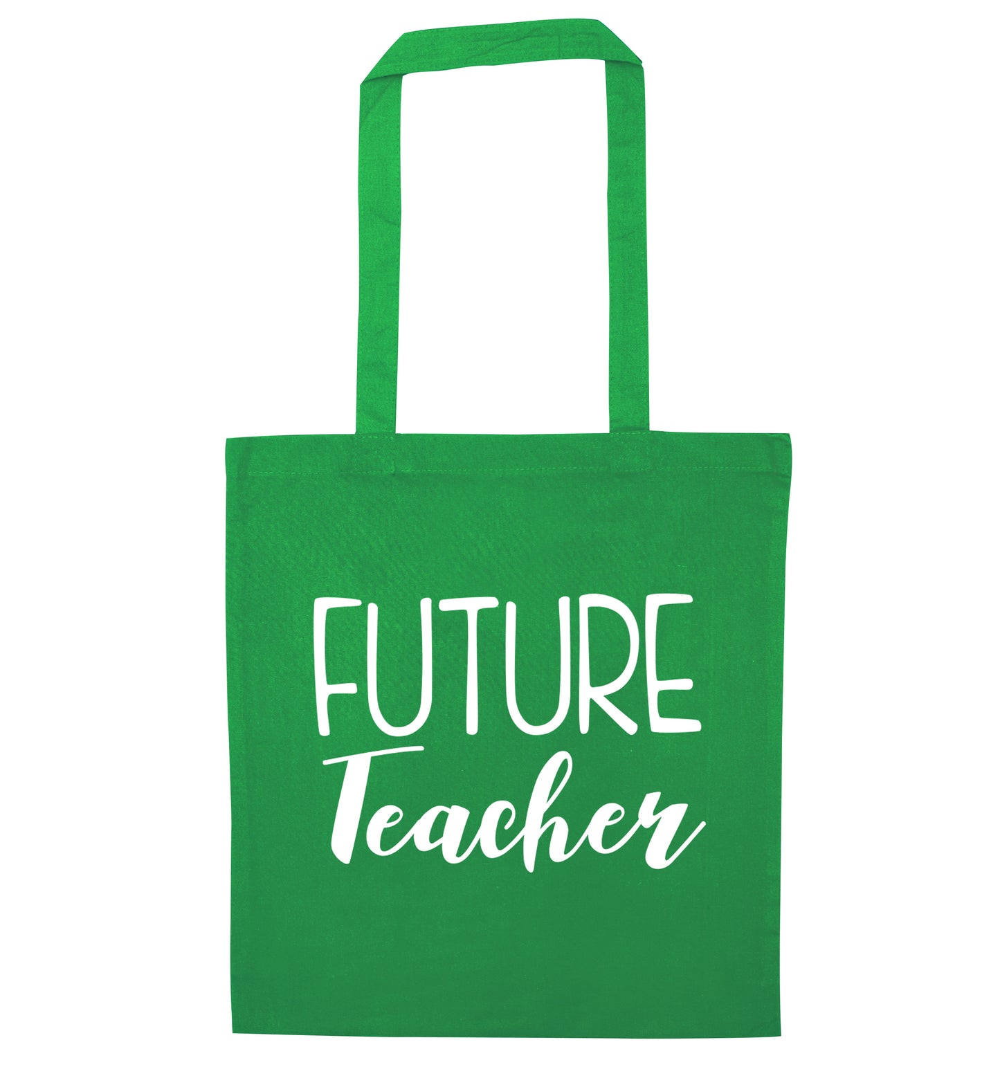 Future teacher green tote bag