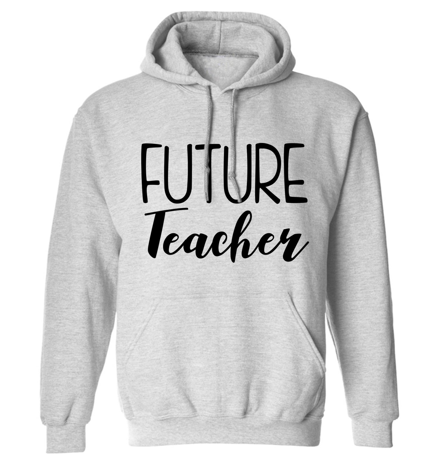 Future teacher adults unisex grey hoodie 2XL