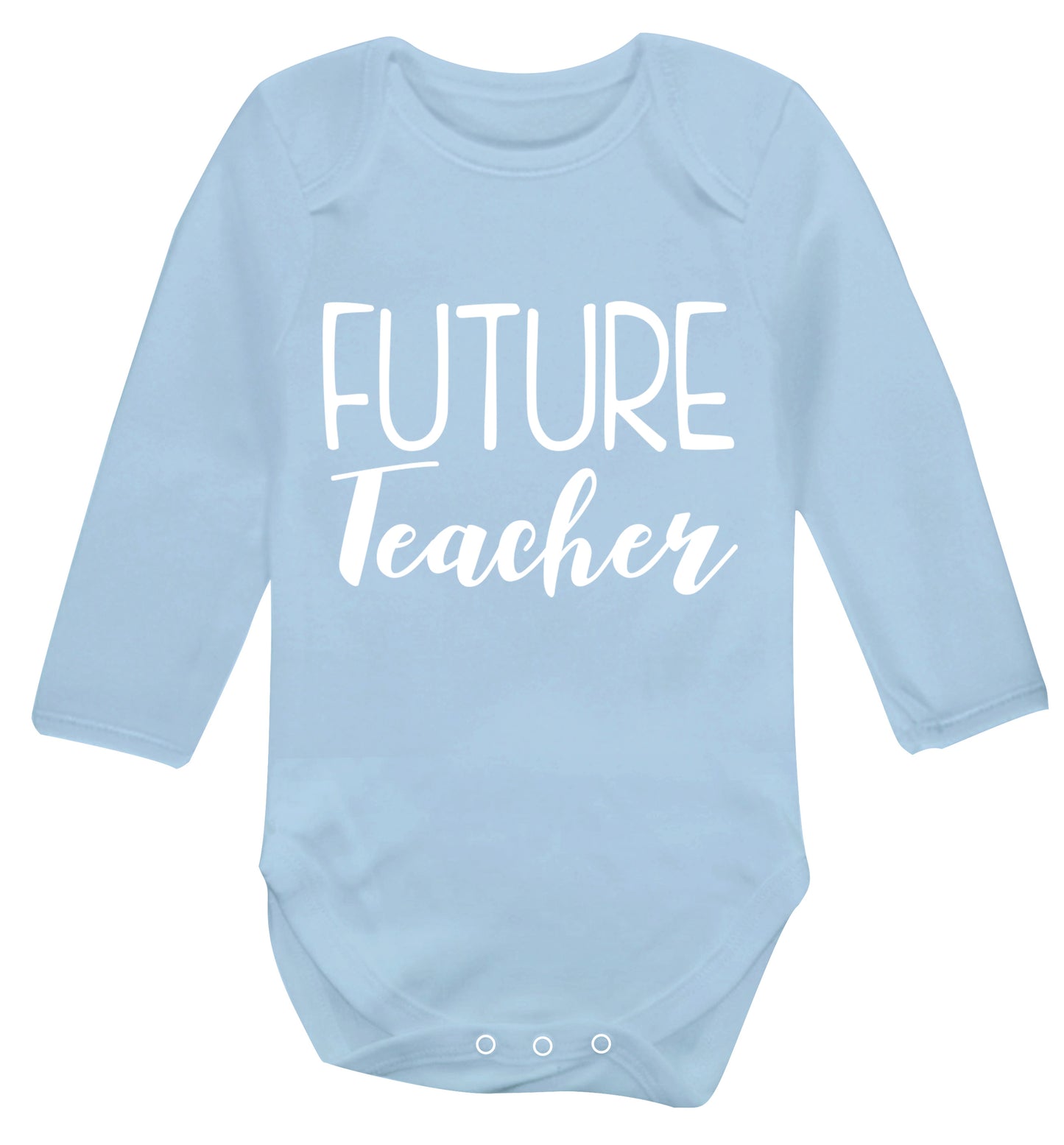 Future teacher Baby Vest long sleeved pale blue 6-12 months