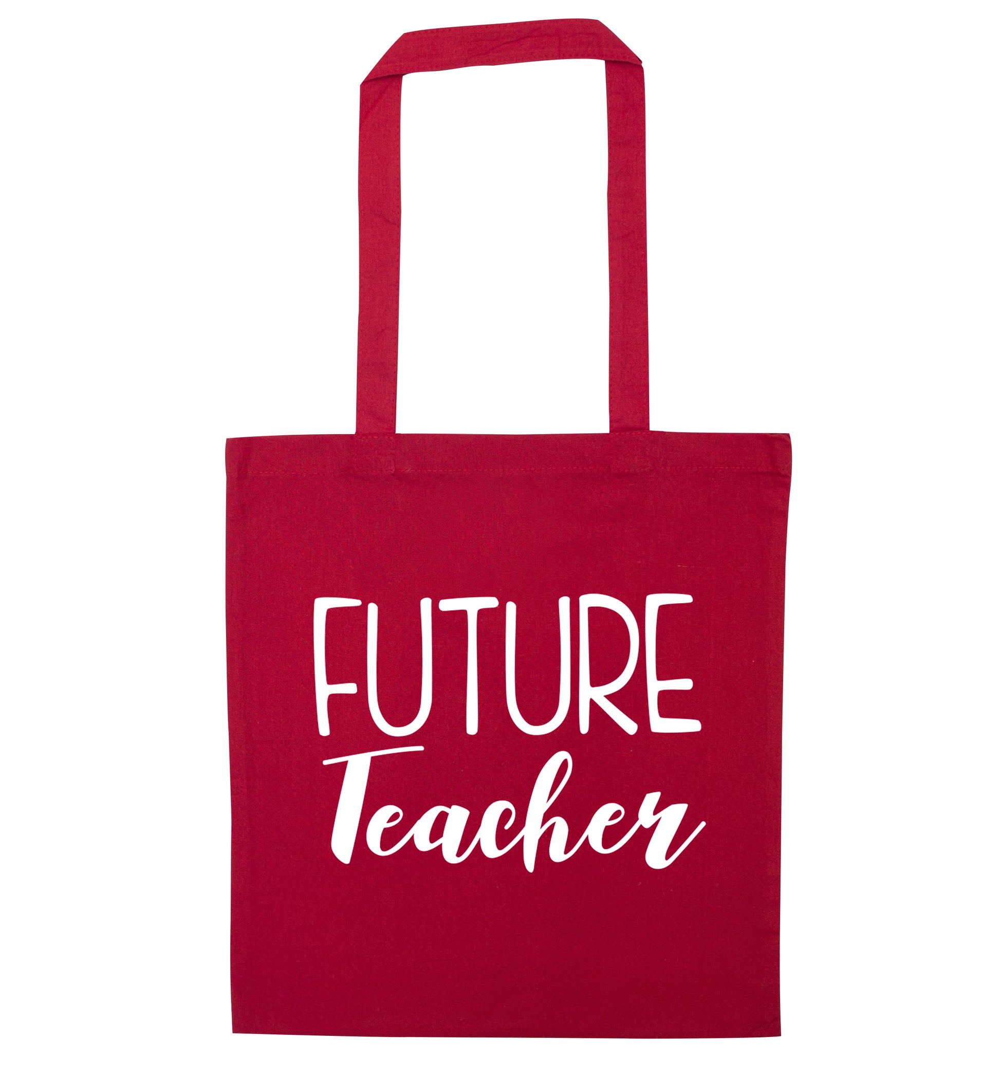 Future teacher red tote bag