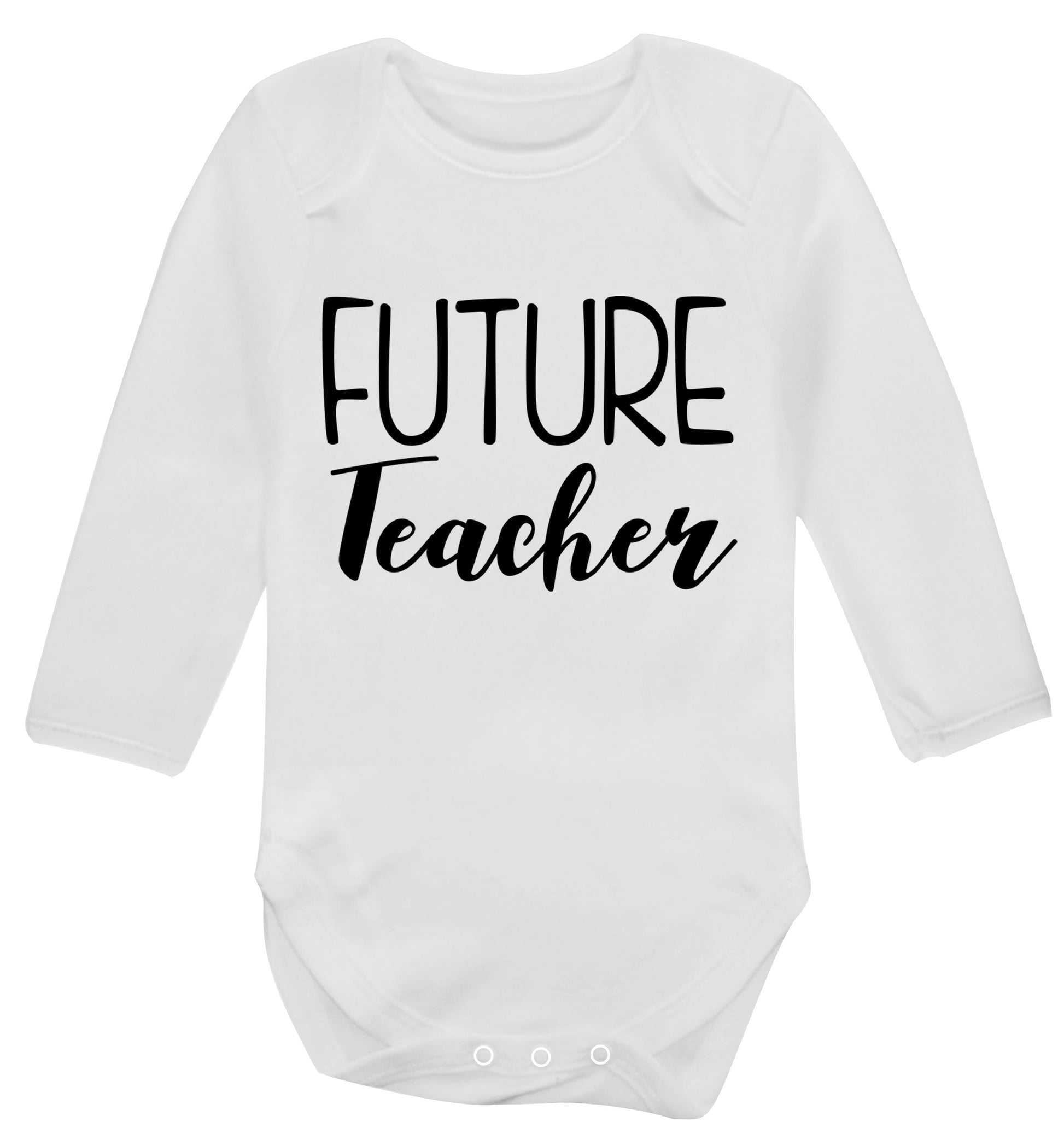 Future teacher Baby Vest long sleeved white 6-12 months