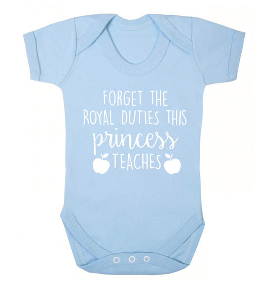 Forget the royal duties this princess teaches Baby Vest pale blue 18-24 months