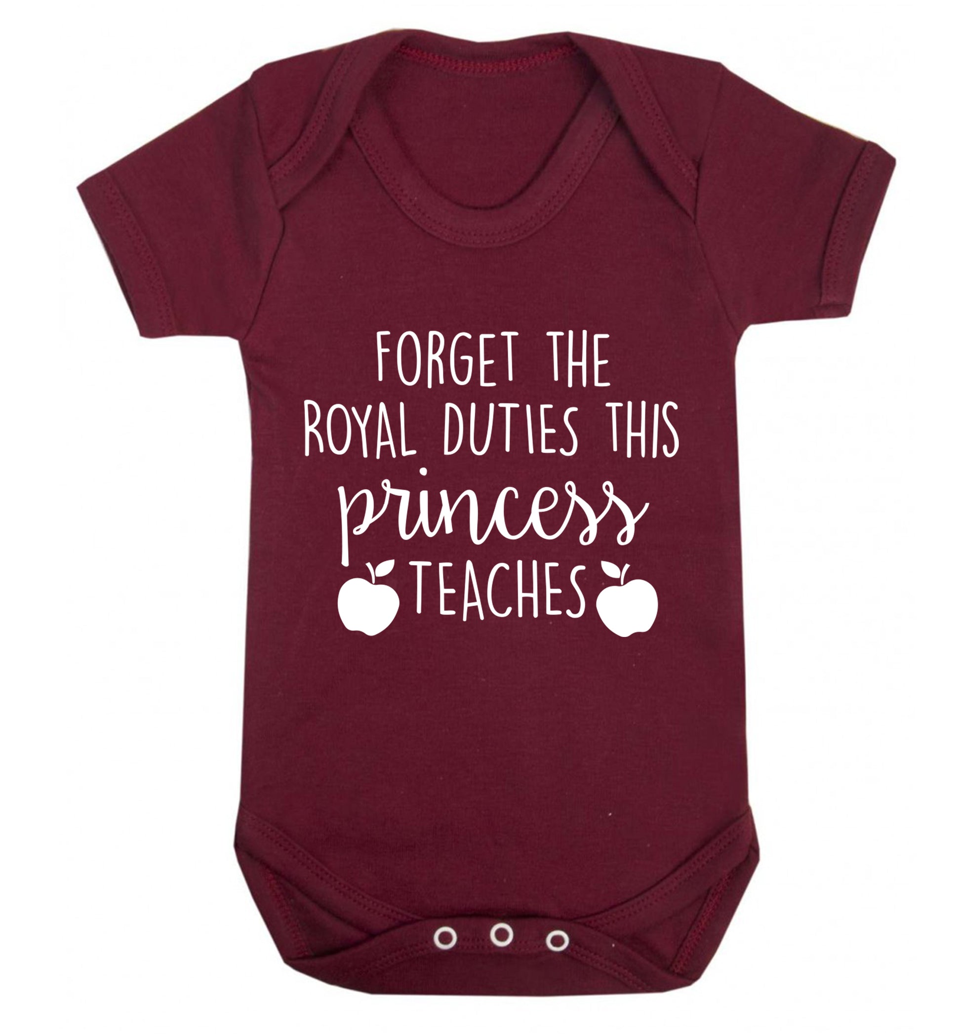 Forget the royal duties this princess teaches Baby Vest maroon 18-24 months