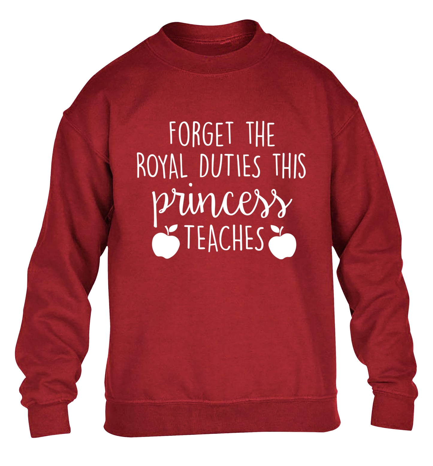 Forget the royal duties this princess teaches children's grey sweater 12-13 Years