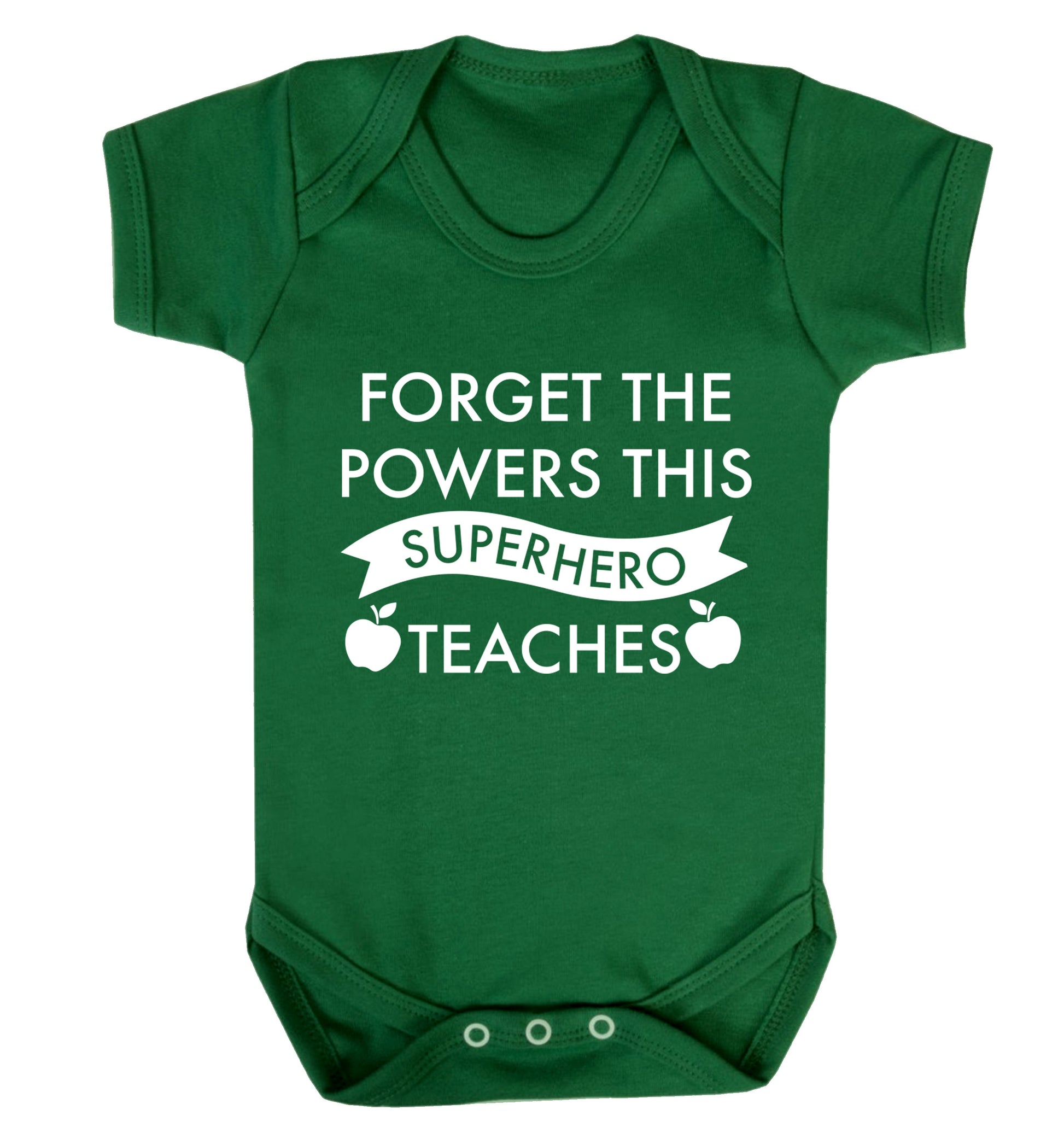 Forget the powers this superhero teaches Baby Vest green 18-24 months