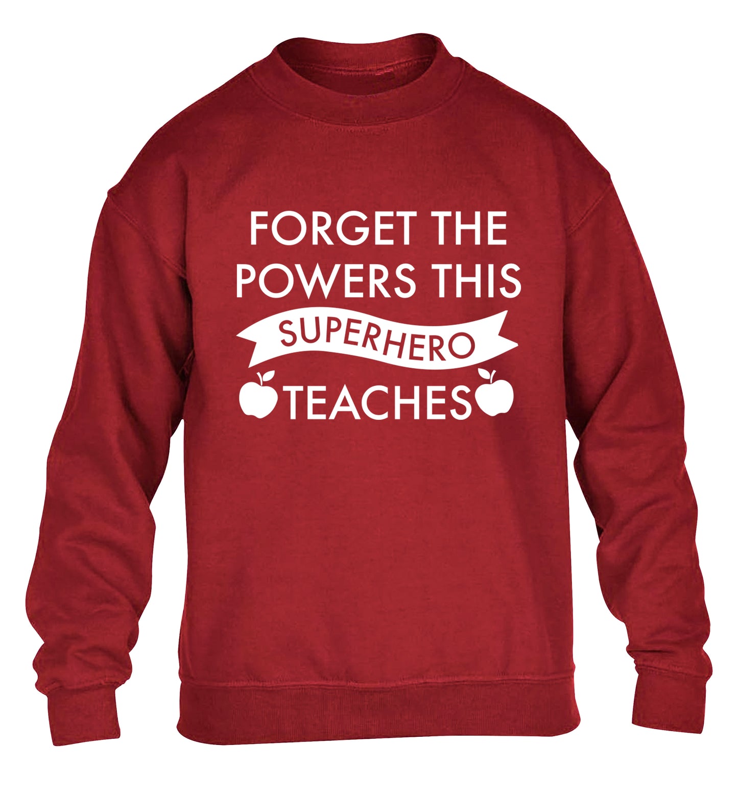 Forget the powers this superhero teaches children's grey sweater 12-13 Years