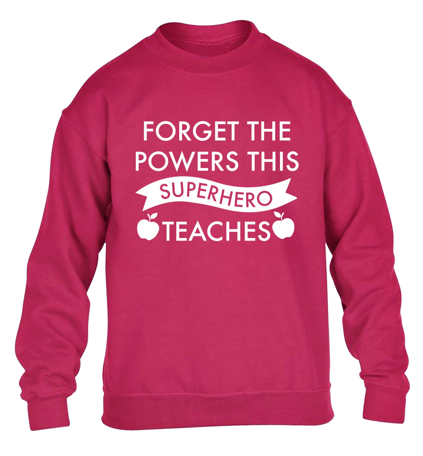 Forget the powers this superhero teaches children's pink sweater 12-13 Years