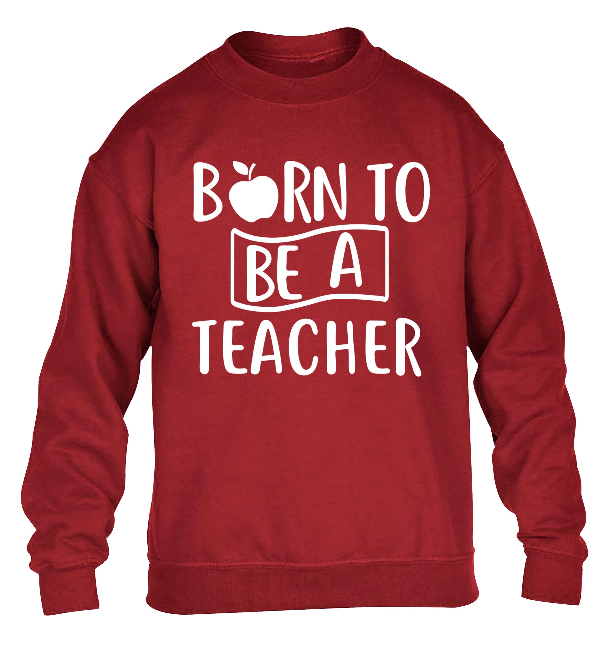 Born to be a teacher children's grey sweater 12-13 Years