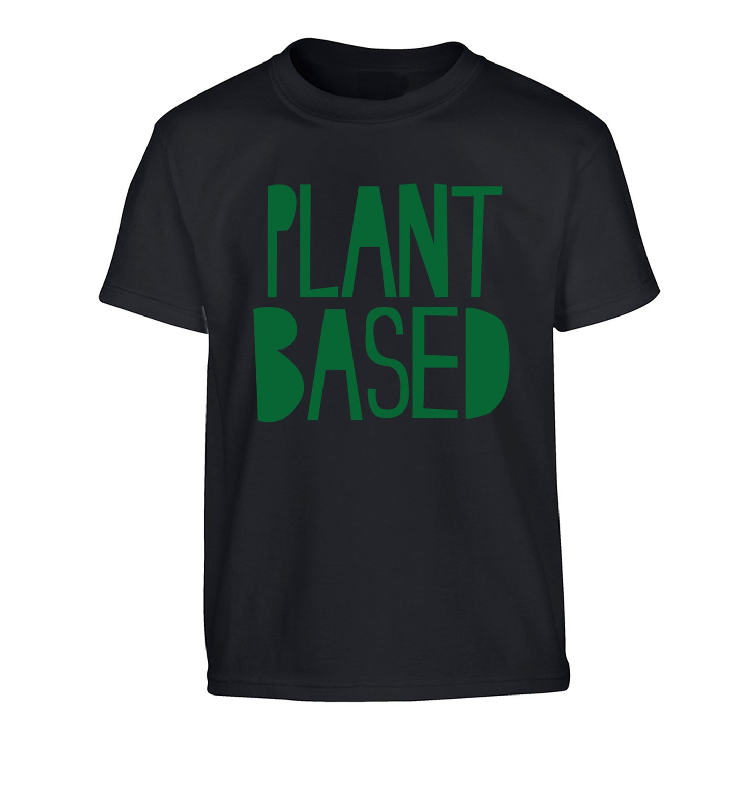 Plant Based Children's black Tshirt 12-13 Years