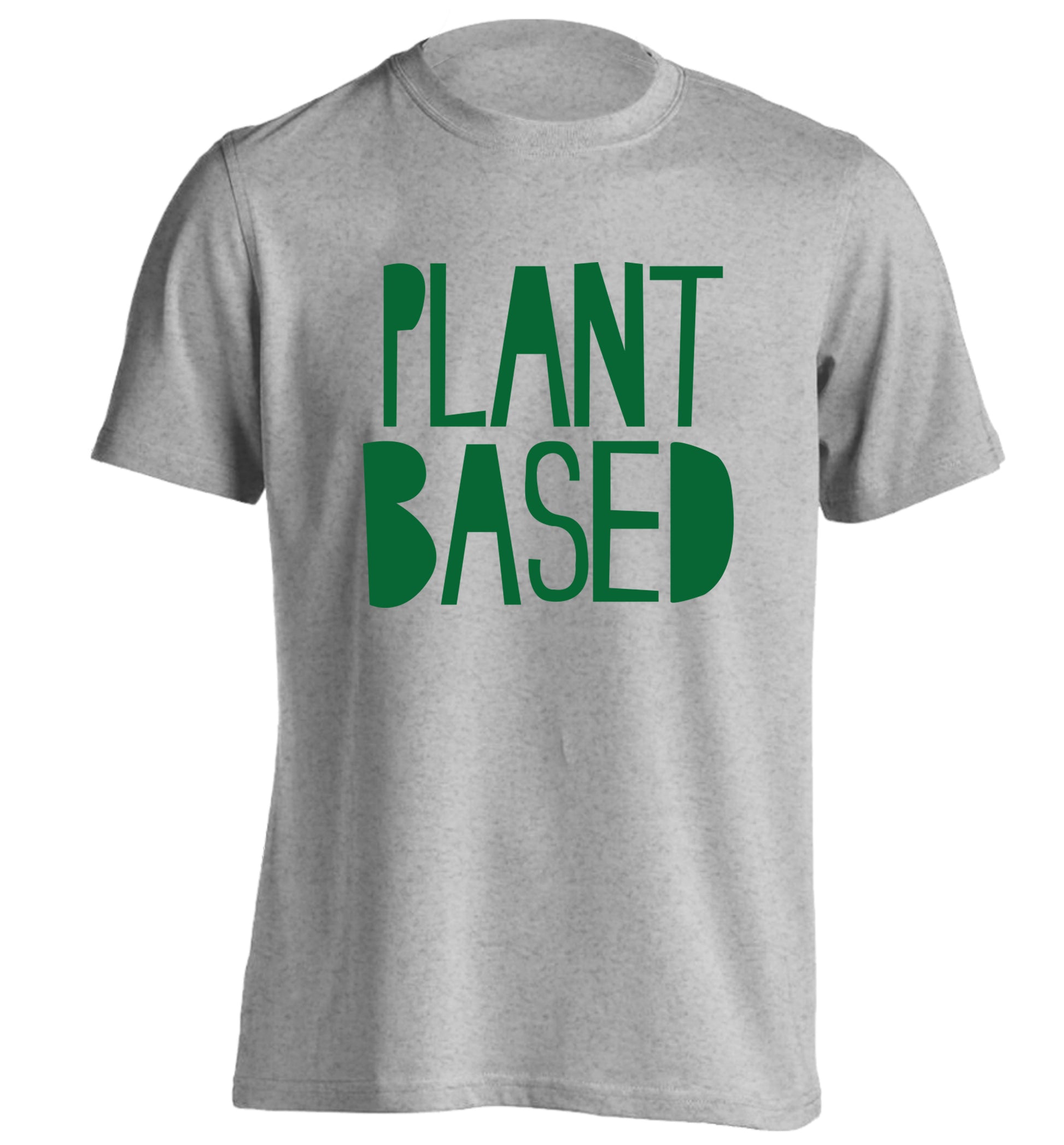 Plant Based adults unisex grey Tshirt 2XL