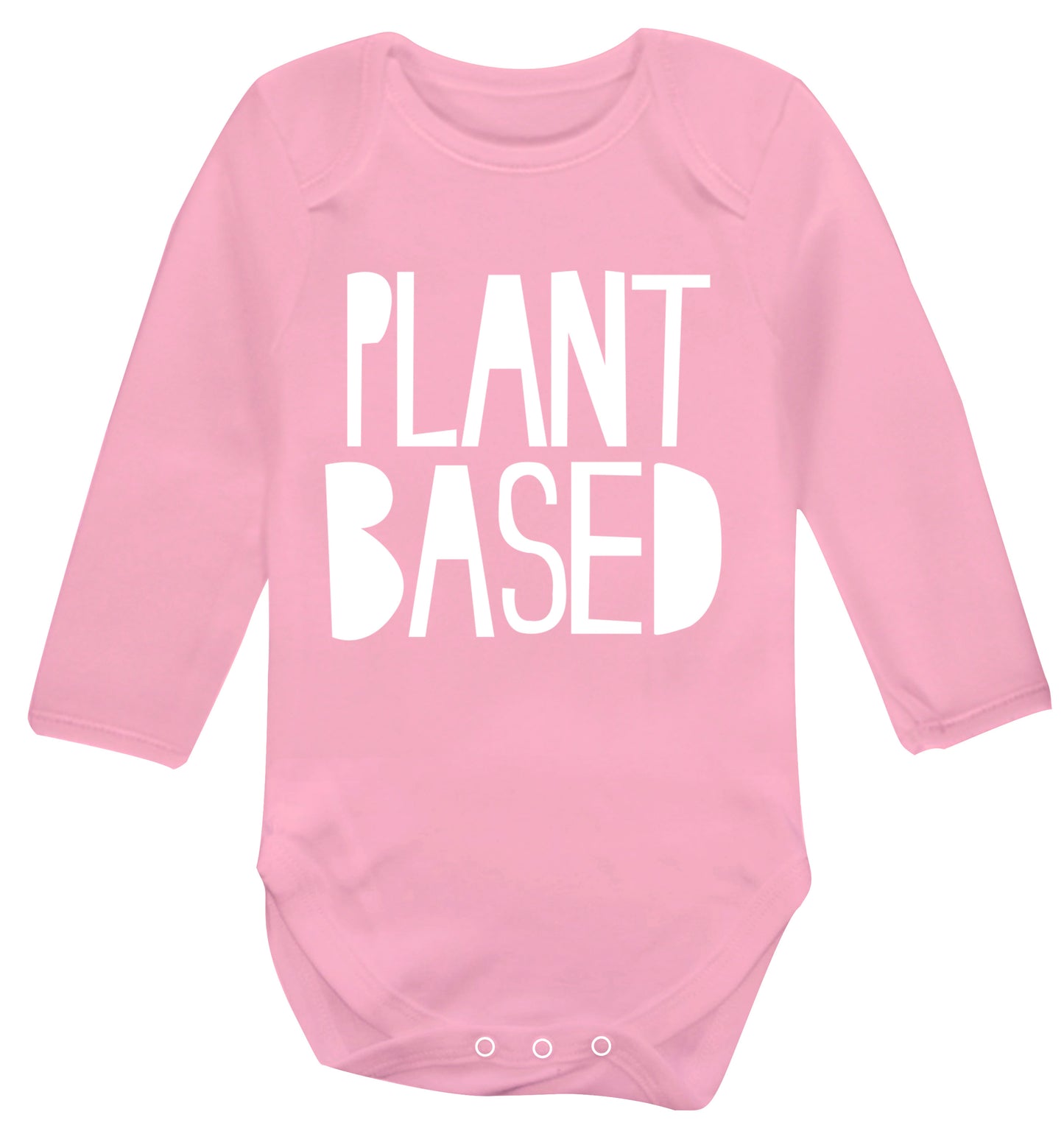 Plant Based Baby Vest long sleeved pale pink 6-12 months