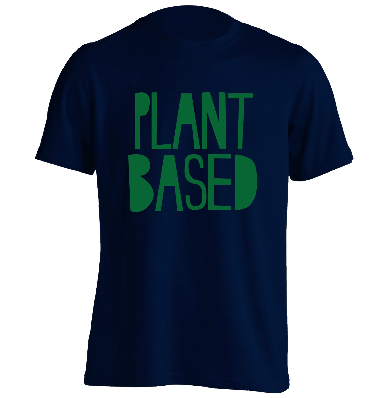 Plant Based adults unisex navy Tshirt 2XL