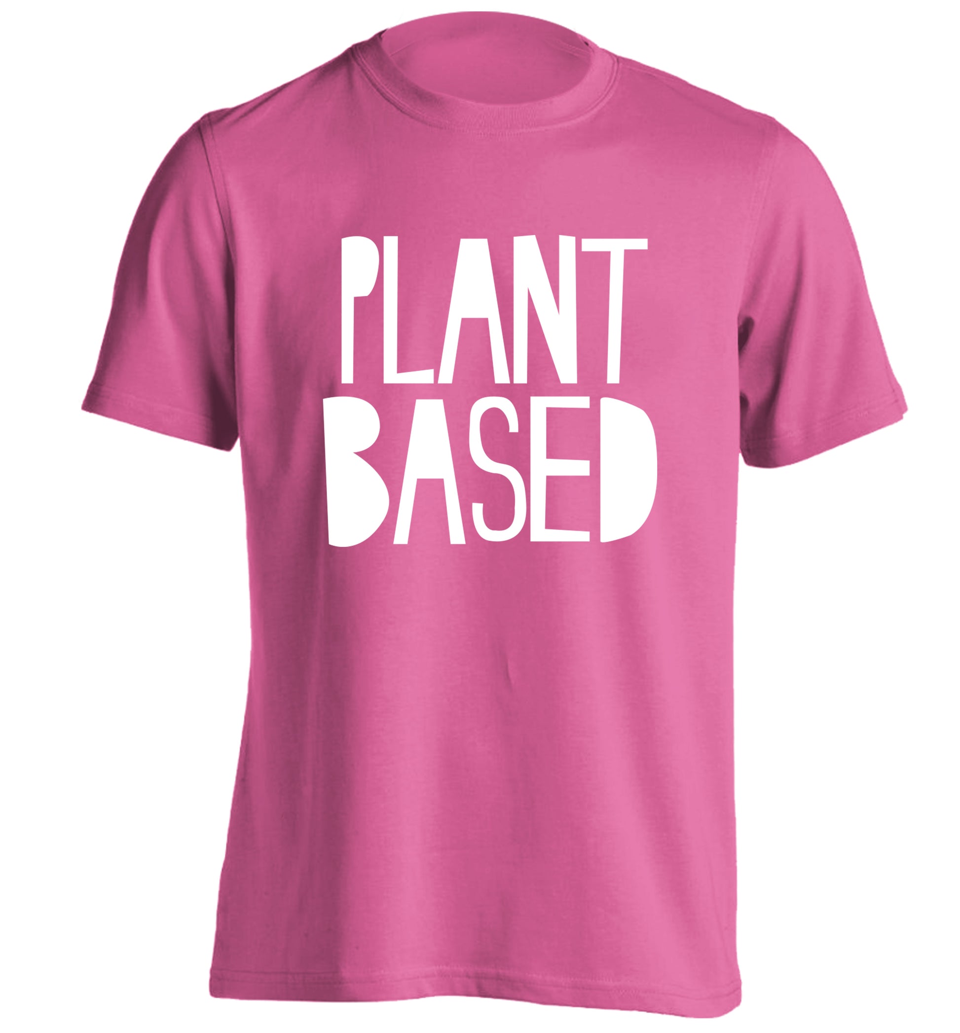 Plant Based adults unisex pink Tshirt 2XL