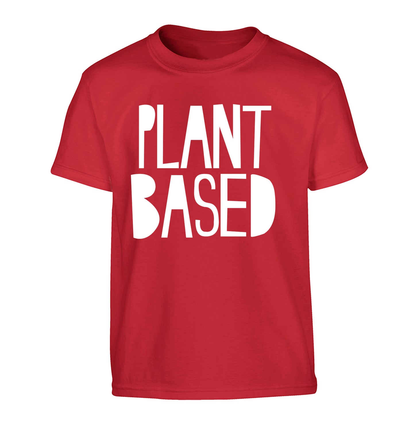 Plant Based Children's red Tshirt 12-13 Years