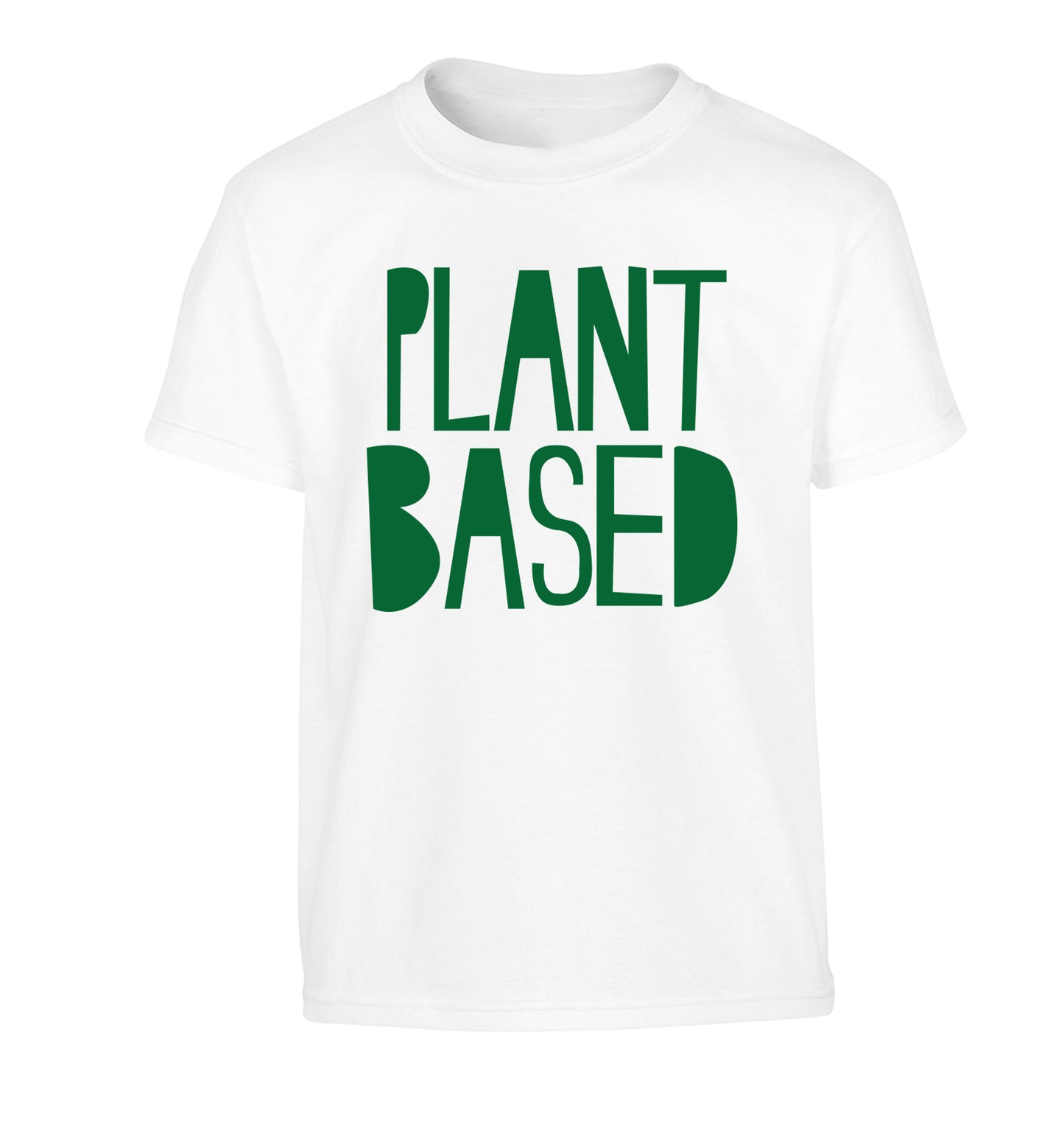Plant Based Children's white Tshirt 12-13 Years