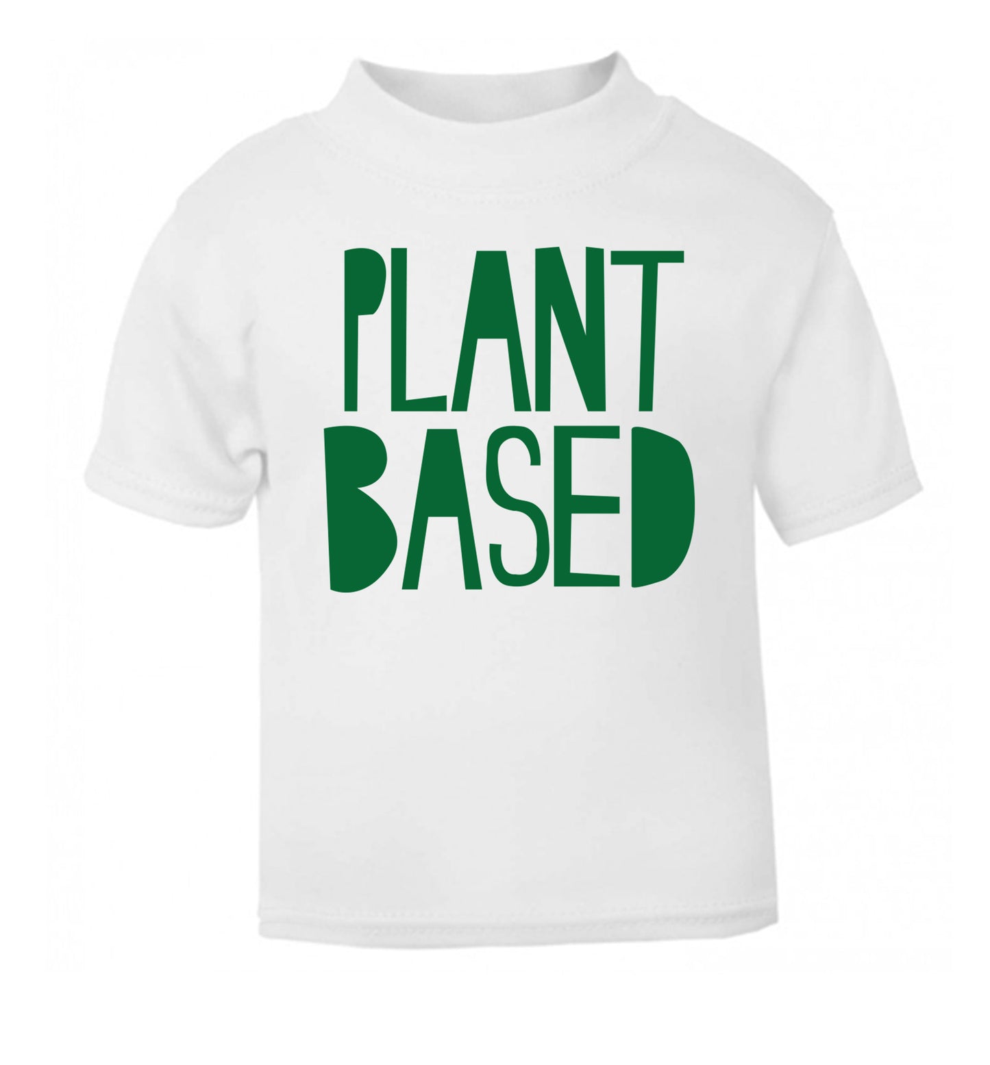 Plant Based white Baby Toddler Tshirt 2 Years