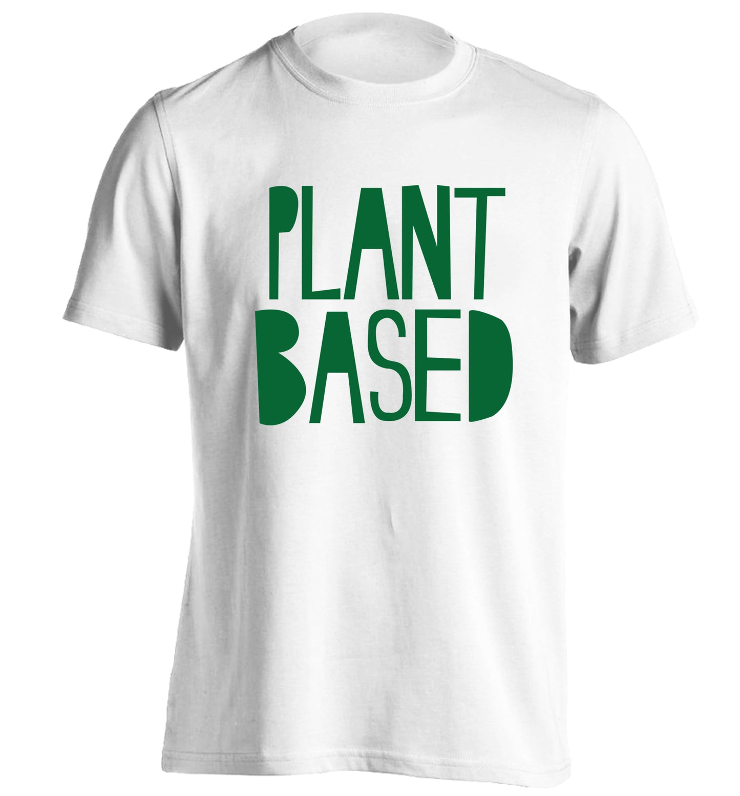 Plant Based adults unisex white Tshirt 2XL