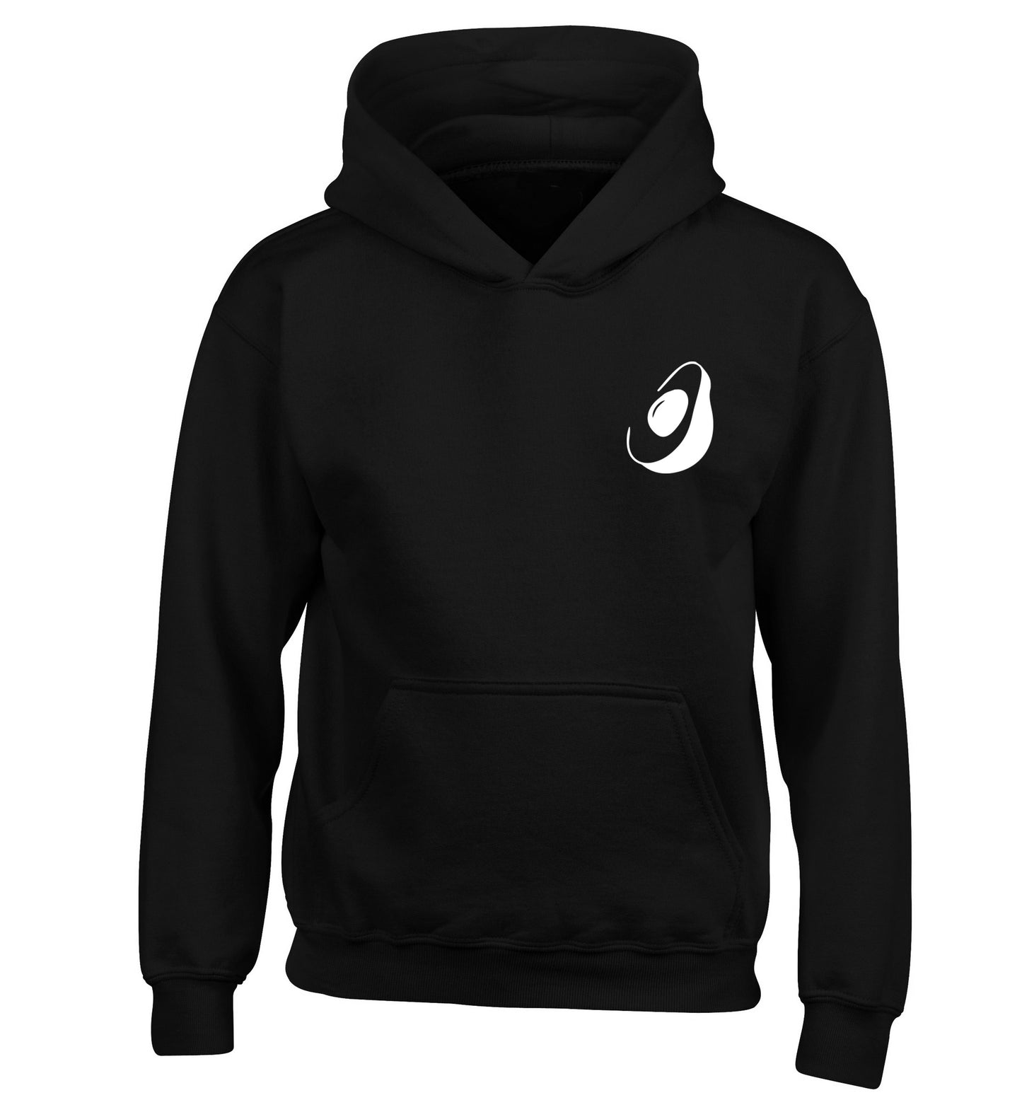 Avocado pocket children's black hoodie 12-13 Years