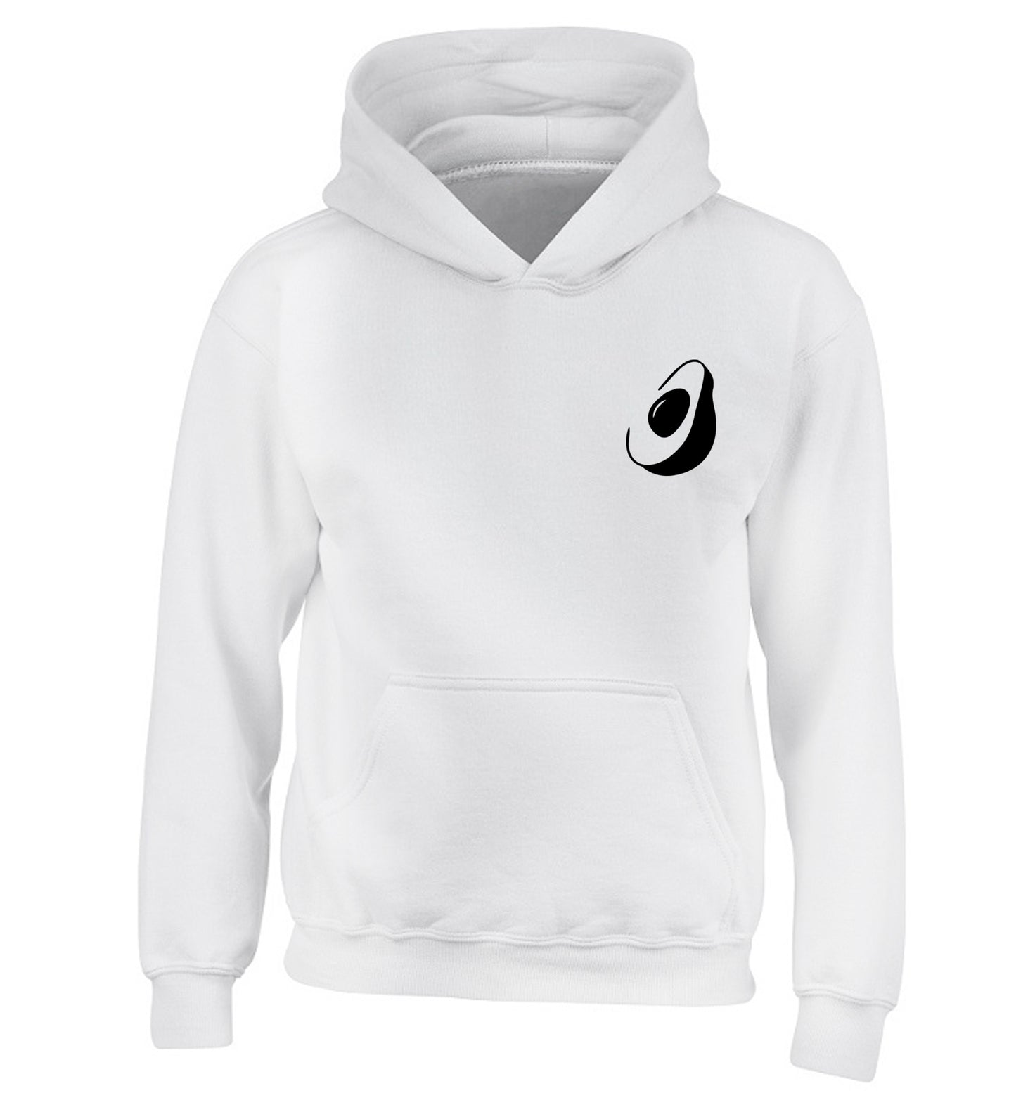 Avocado pocket children's white hoodie 12-13 Years