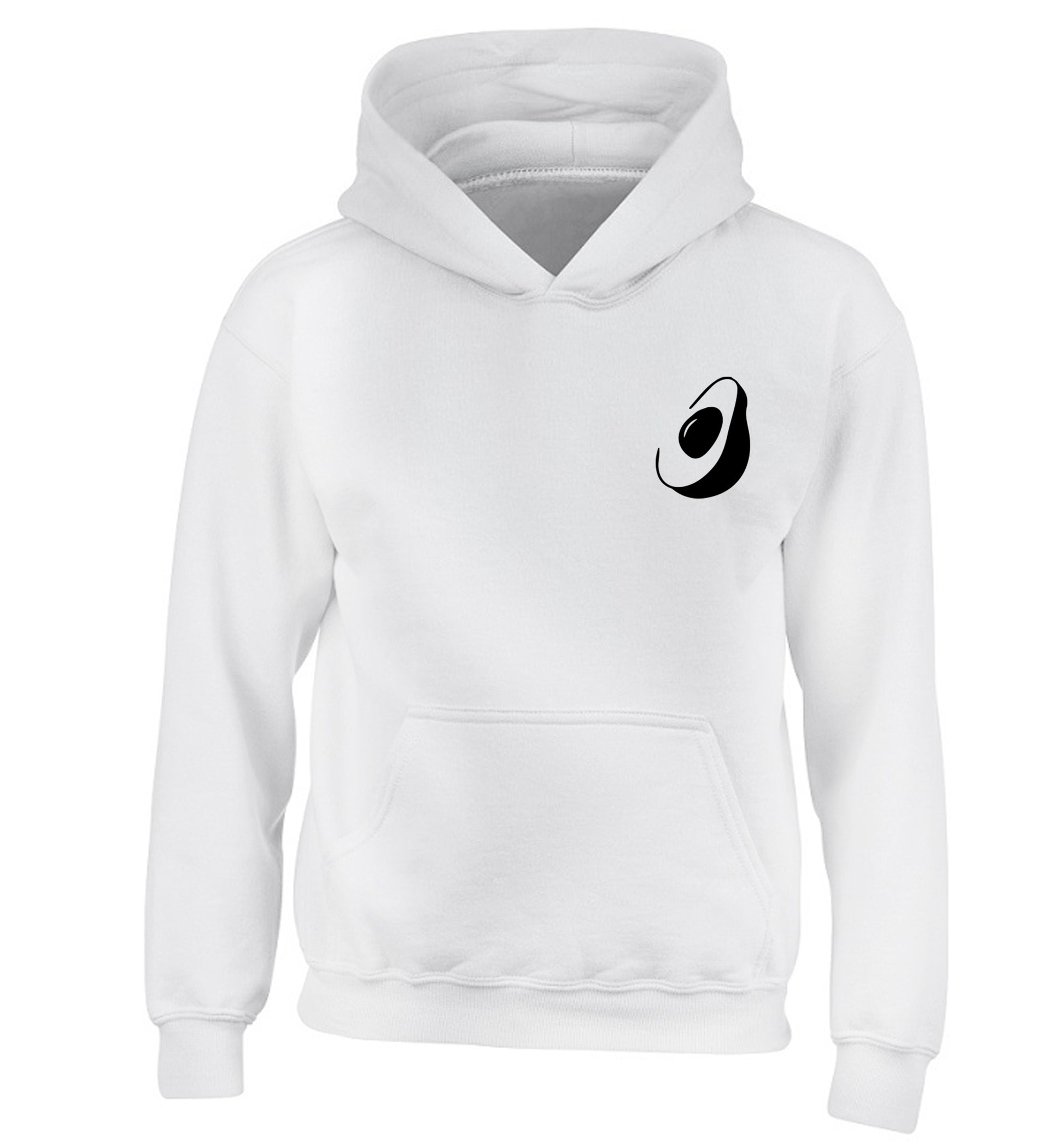 Avocado pocket children's white hoodie 12-13 Years