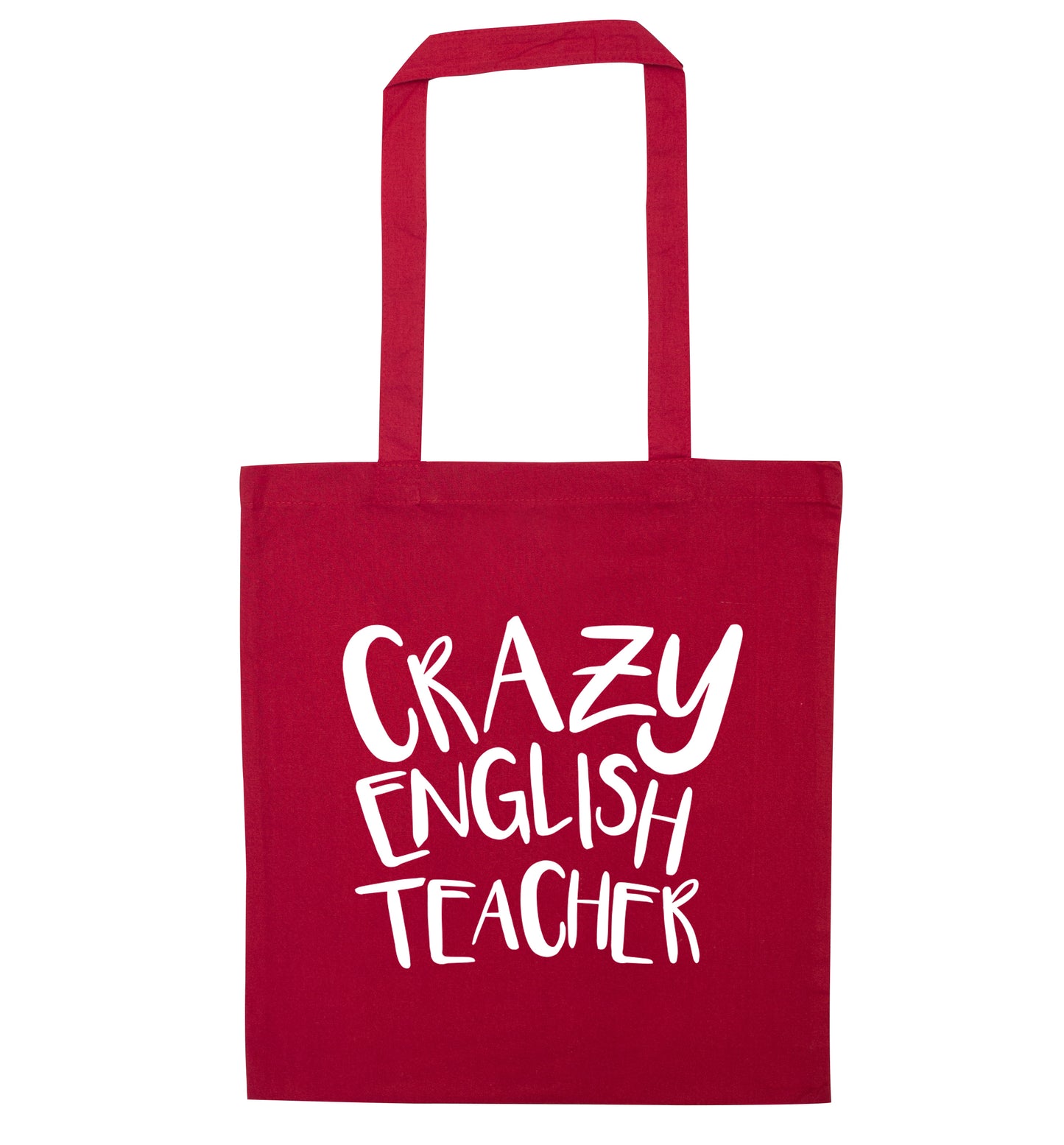 Crazy English Teacher red tote bag