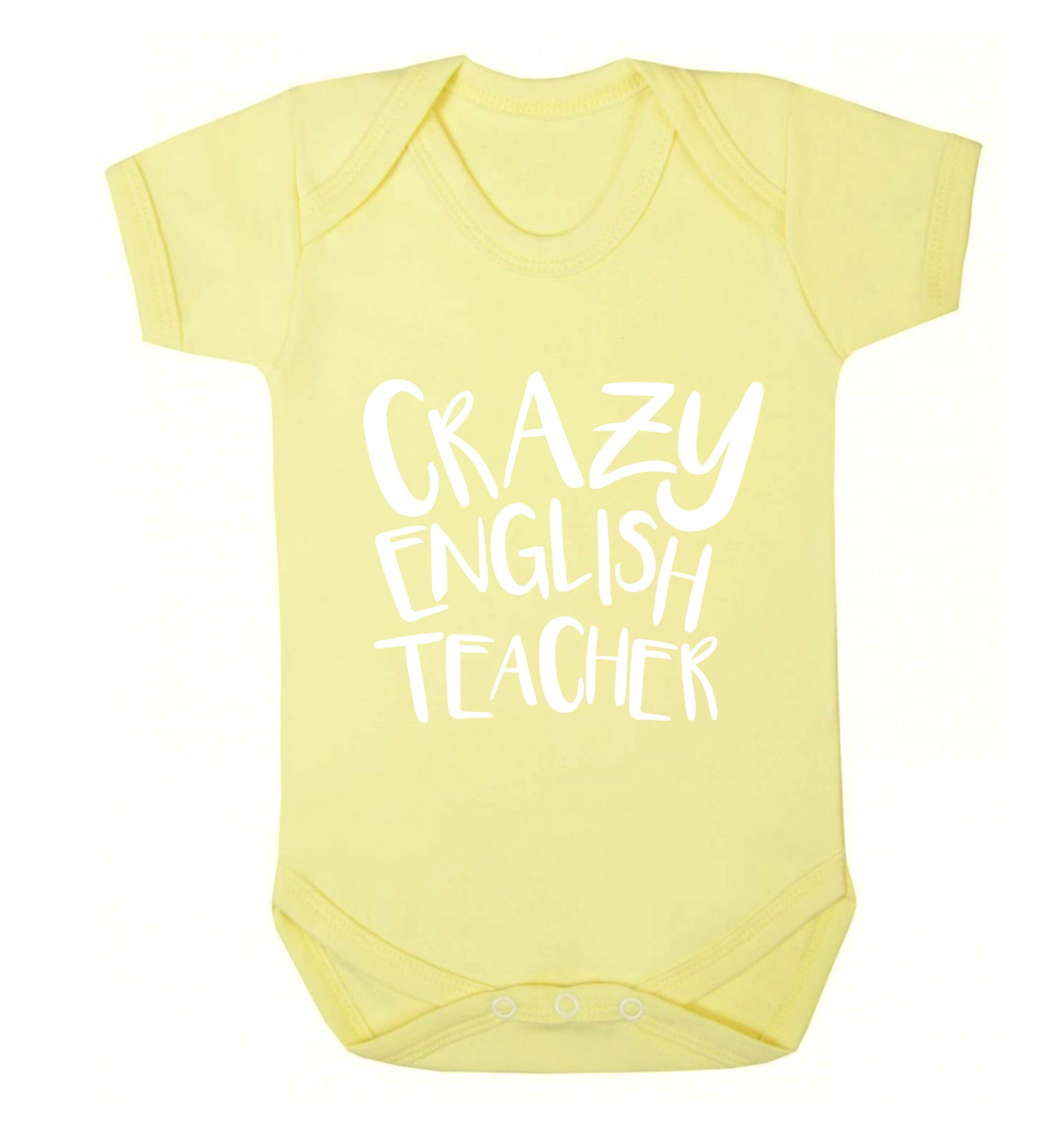 Crazy English Teacher Baby Vest pale yellow 18-24 months