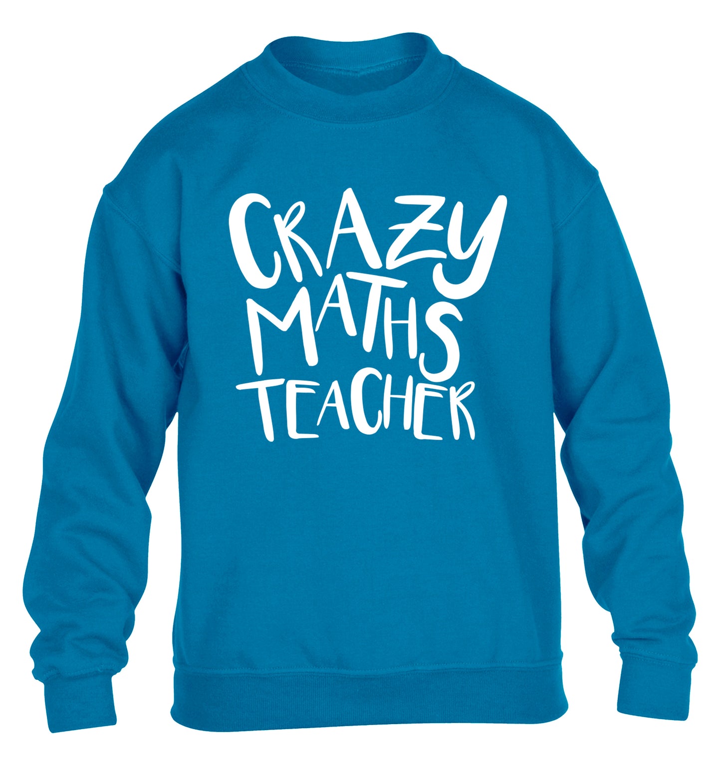 Crazy maths teacher children's blue sweater 12-13 Years