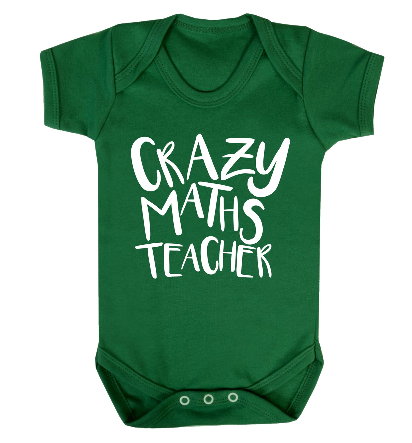 Crazy maths teacher Baby Vest green 18-24 months