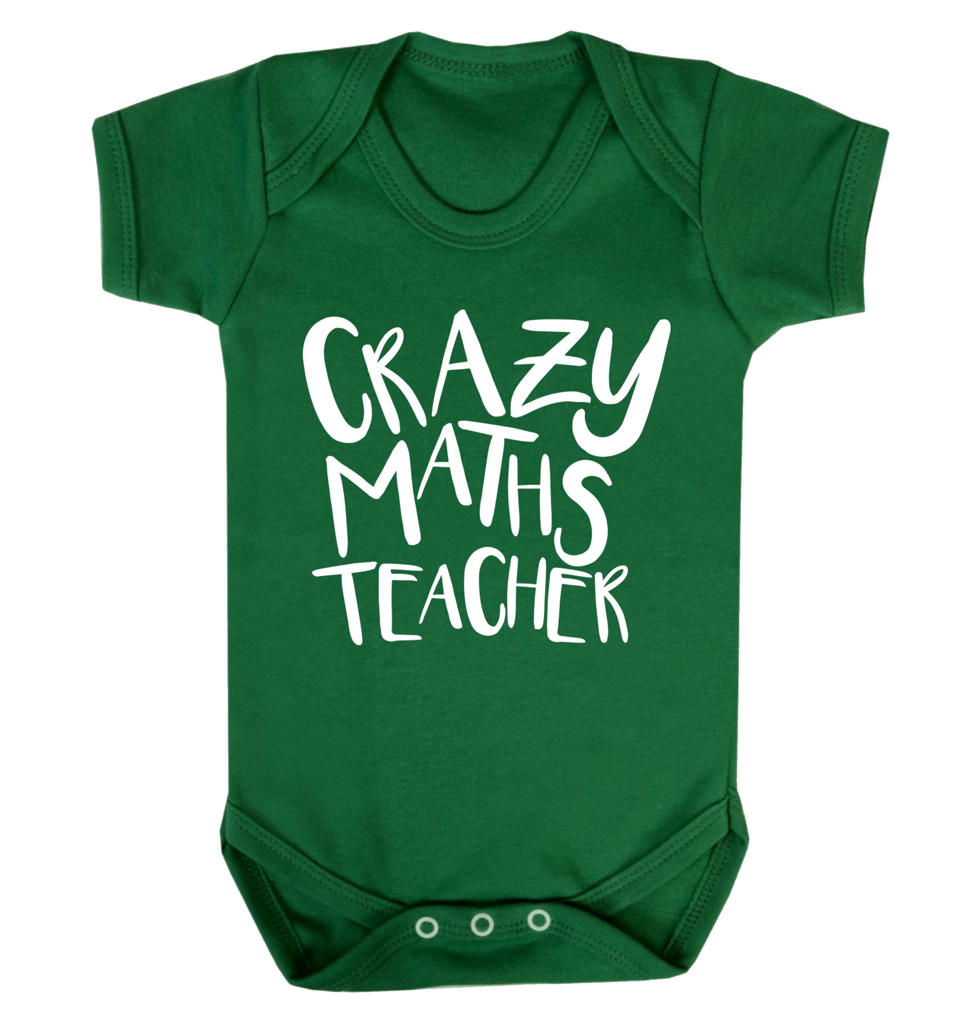 Crazy maths teacher Baby Vest green 18-24 months