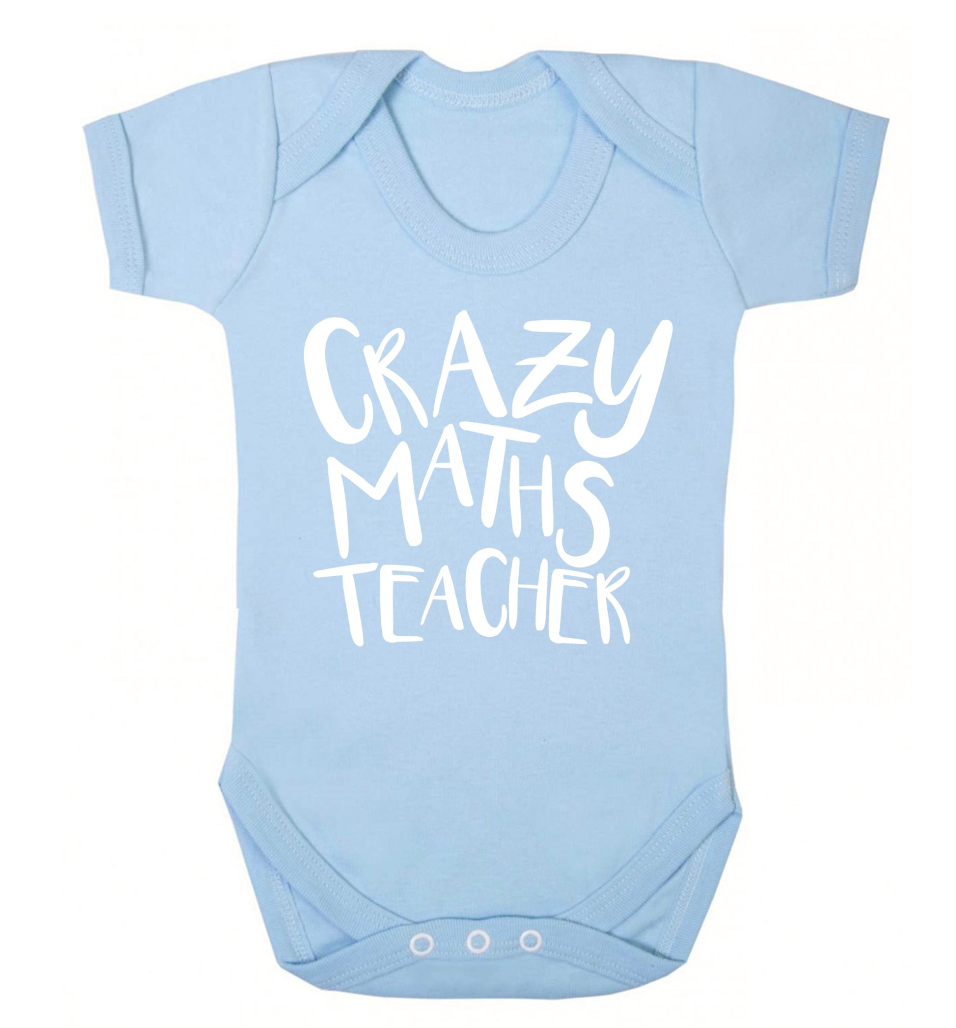 Crazy maths teacher Baby Vest pale blue 18-24 months