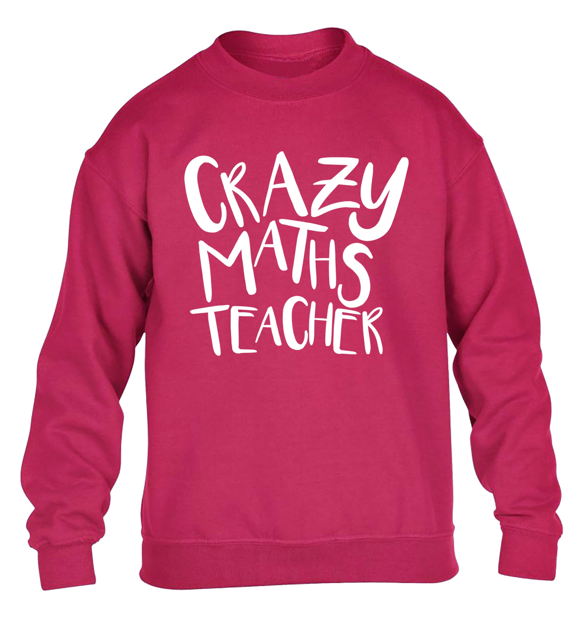 Crazy maths teacher children's pink sweater 12-13 Years