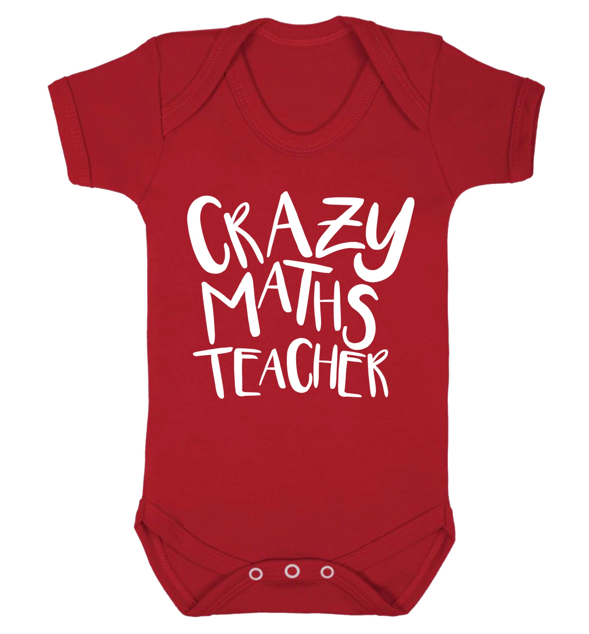 Crazy maths teacher Baby Vest red 18-24 months