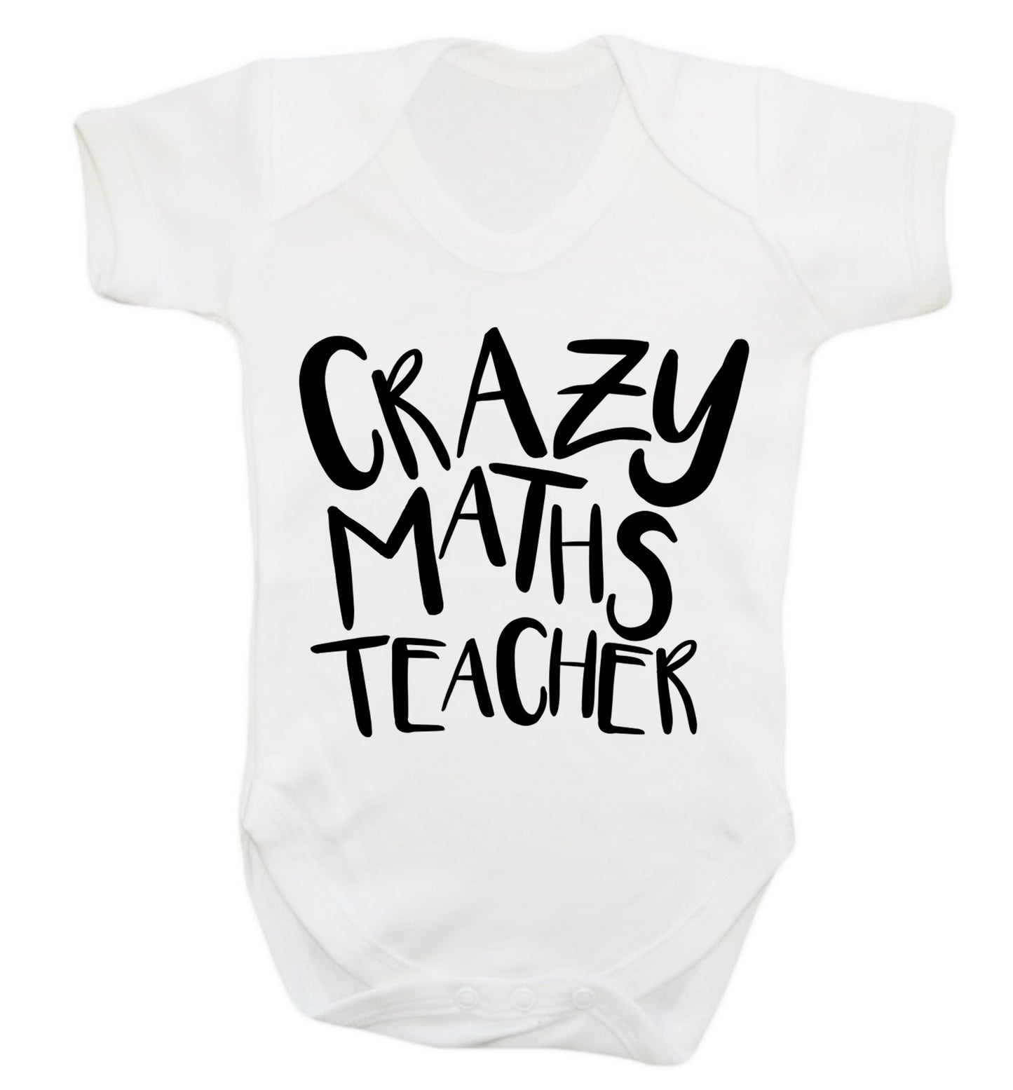 Crazy maths teacher Baby Vest white 18-24 months