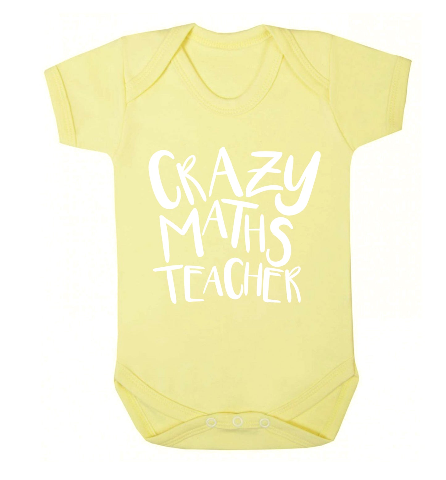 Crazy maths teacher Baby Vest pale yellow 18-24 months