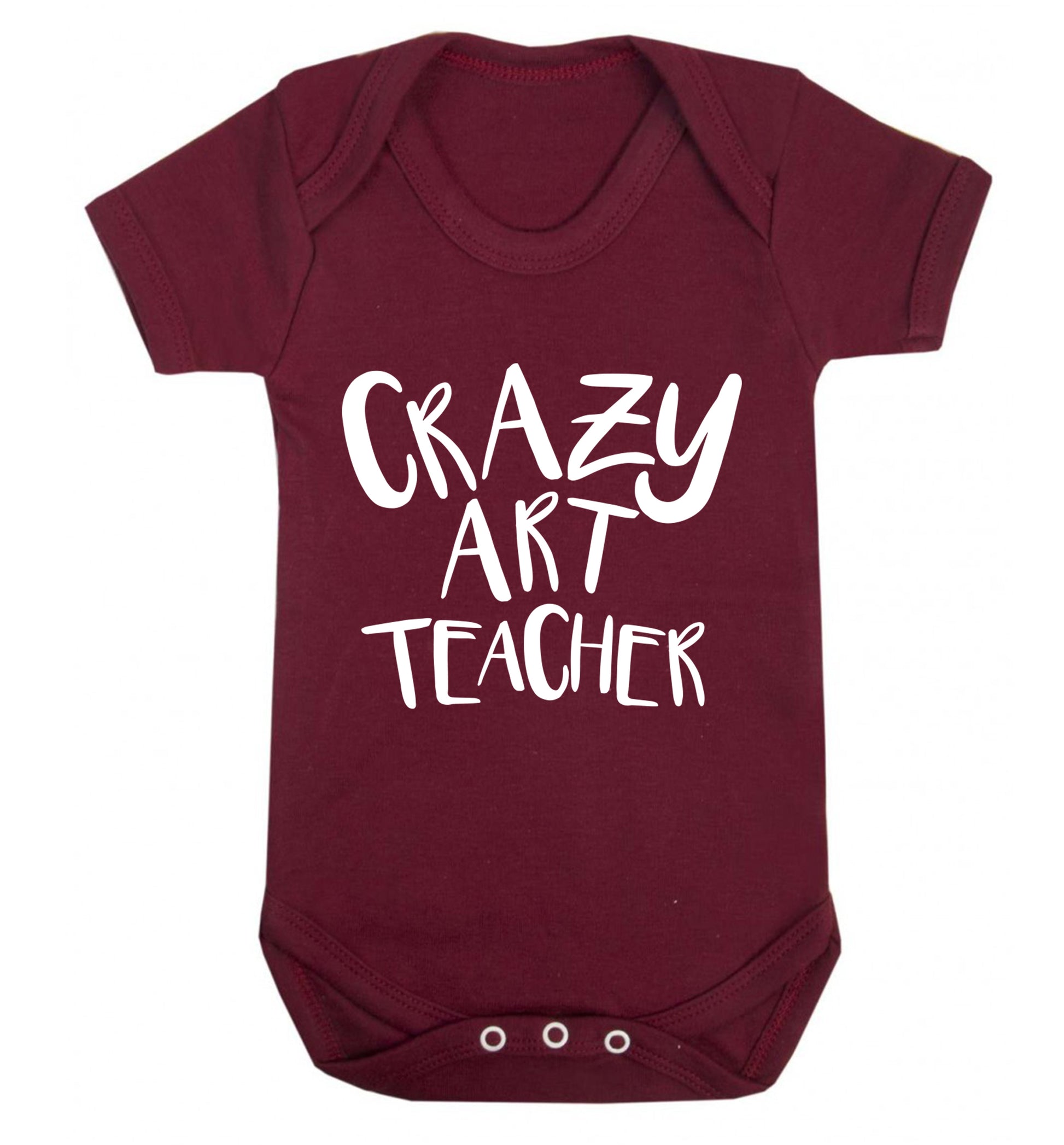 Crazy art teacher Baby Vest maroon 18-24 months