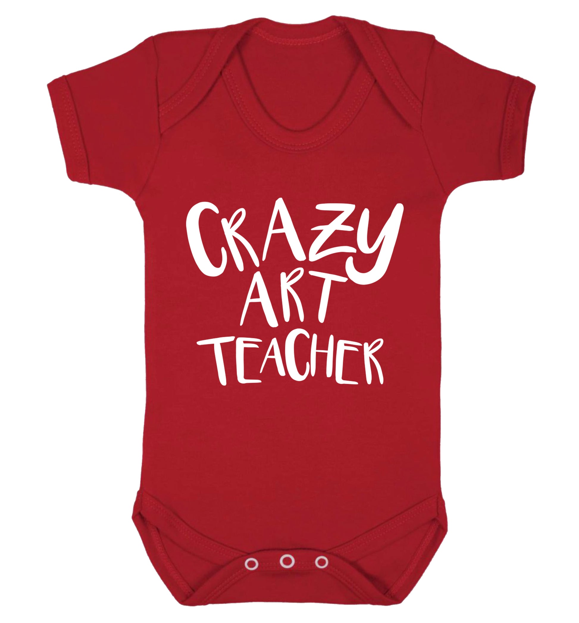 Crazy art teacher Baby Vest red 18-24 months