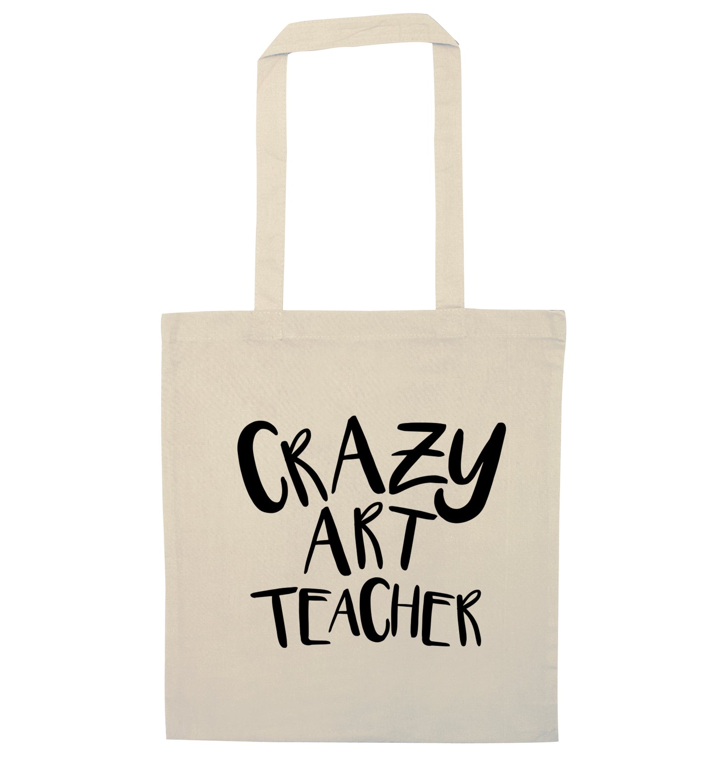 Crazy art teacher natural tote bag